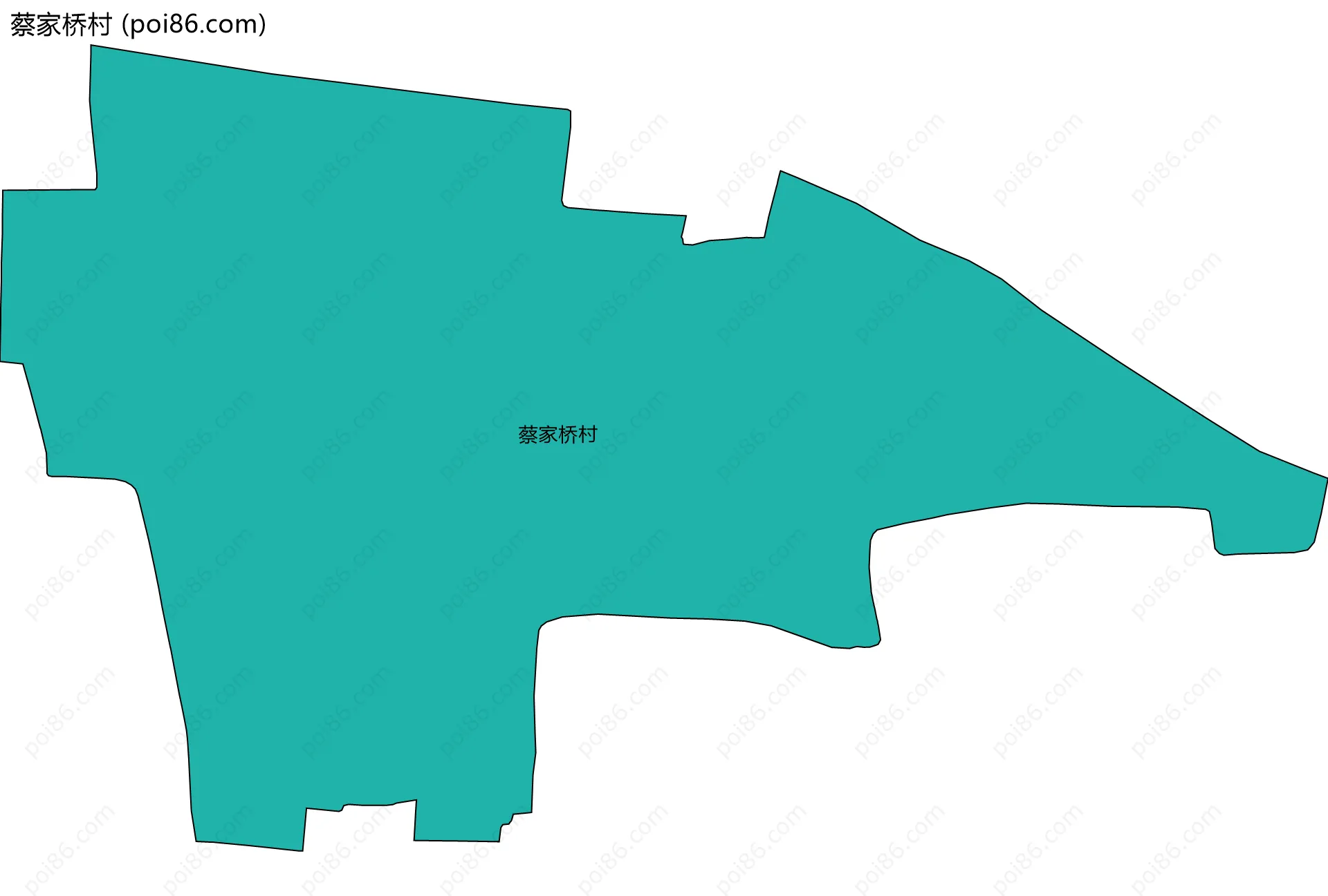 蔡家桥村边界地图
