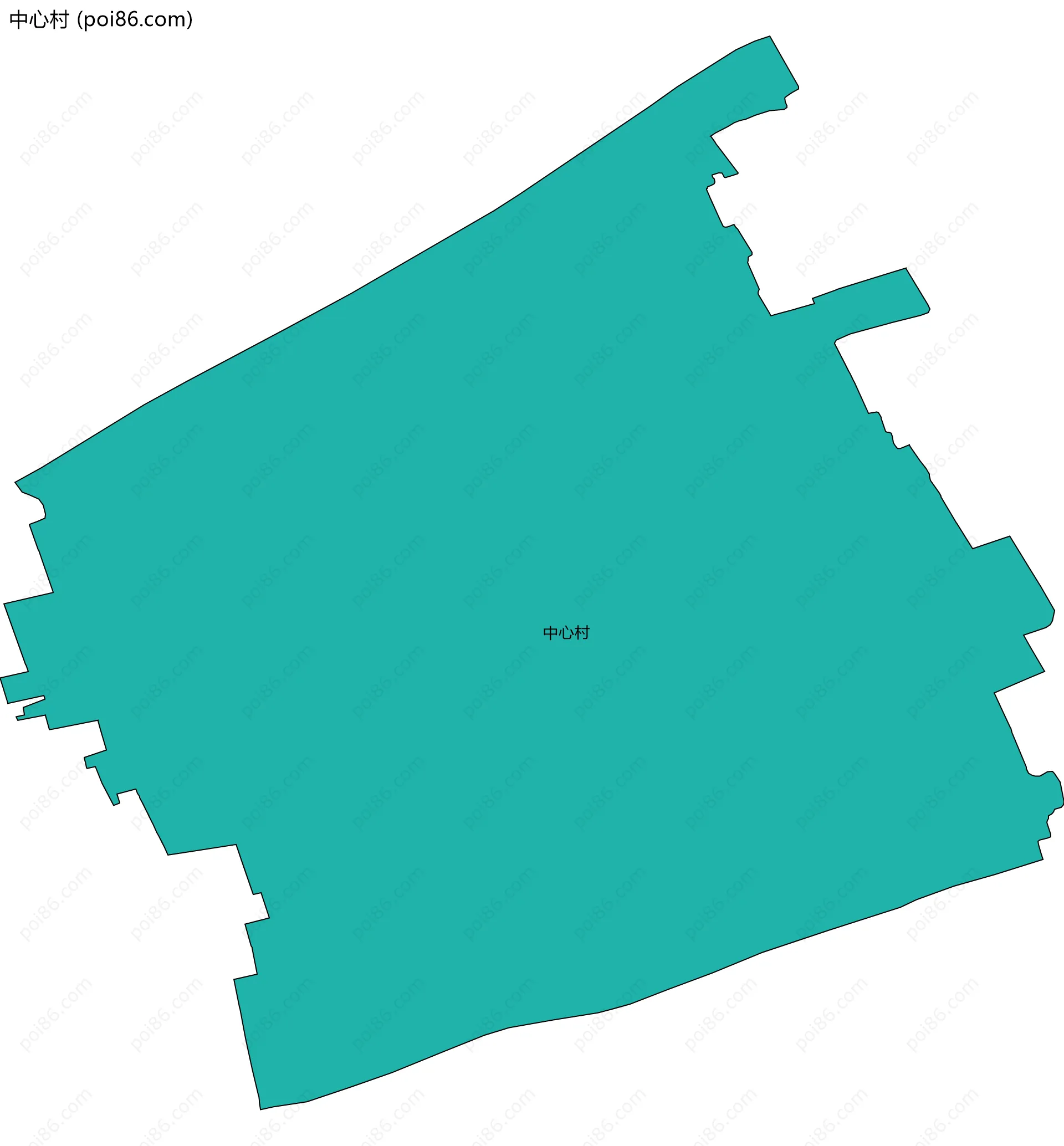 中心村边界地图