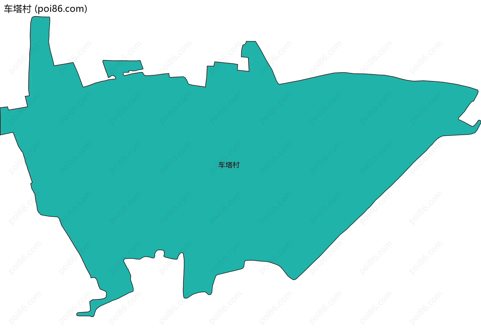 车塔村边界地图