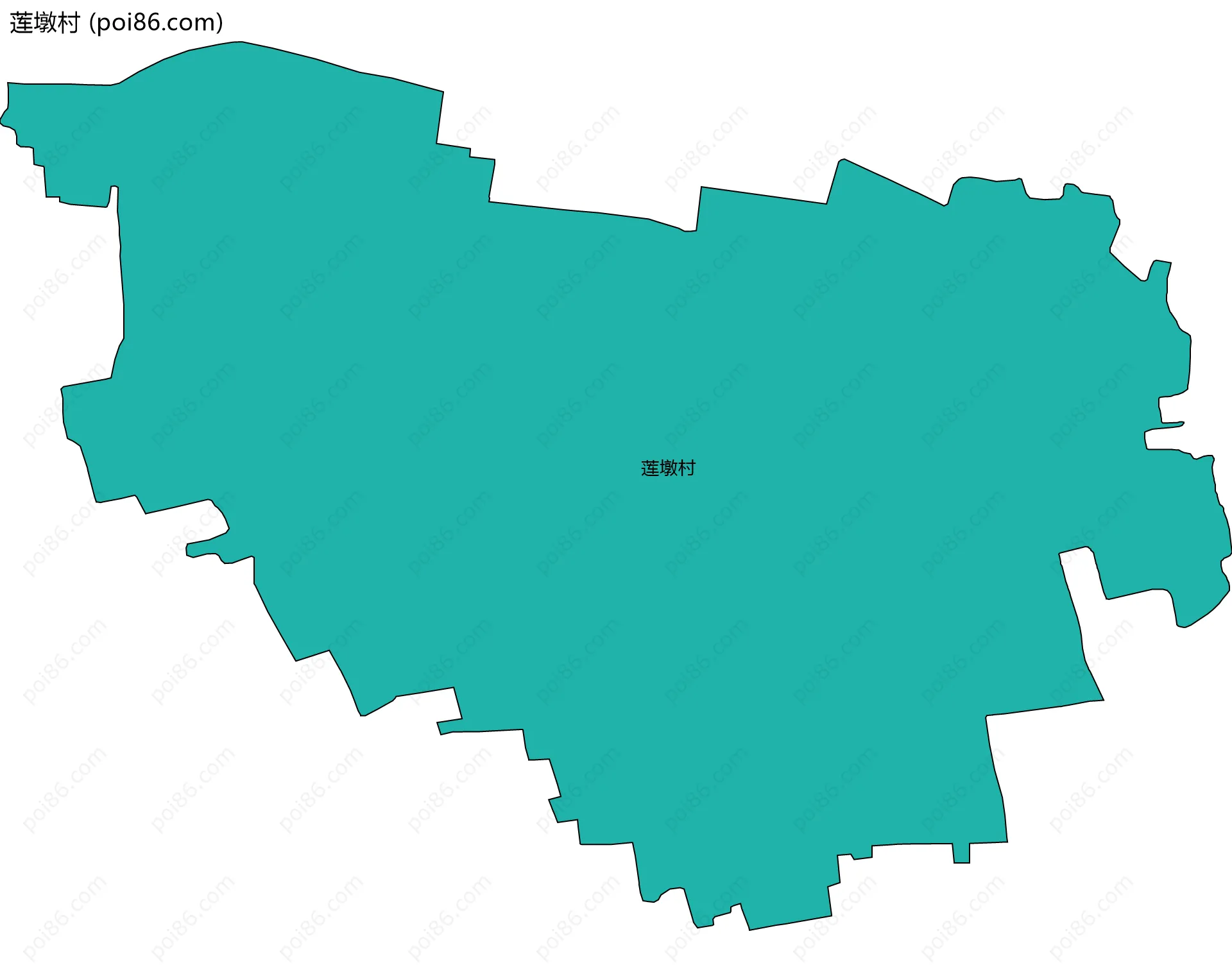 莲墩村边界地图