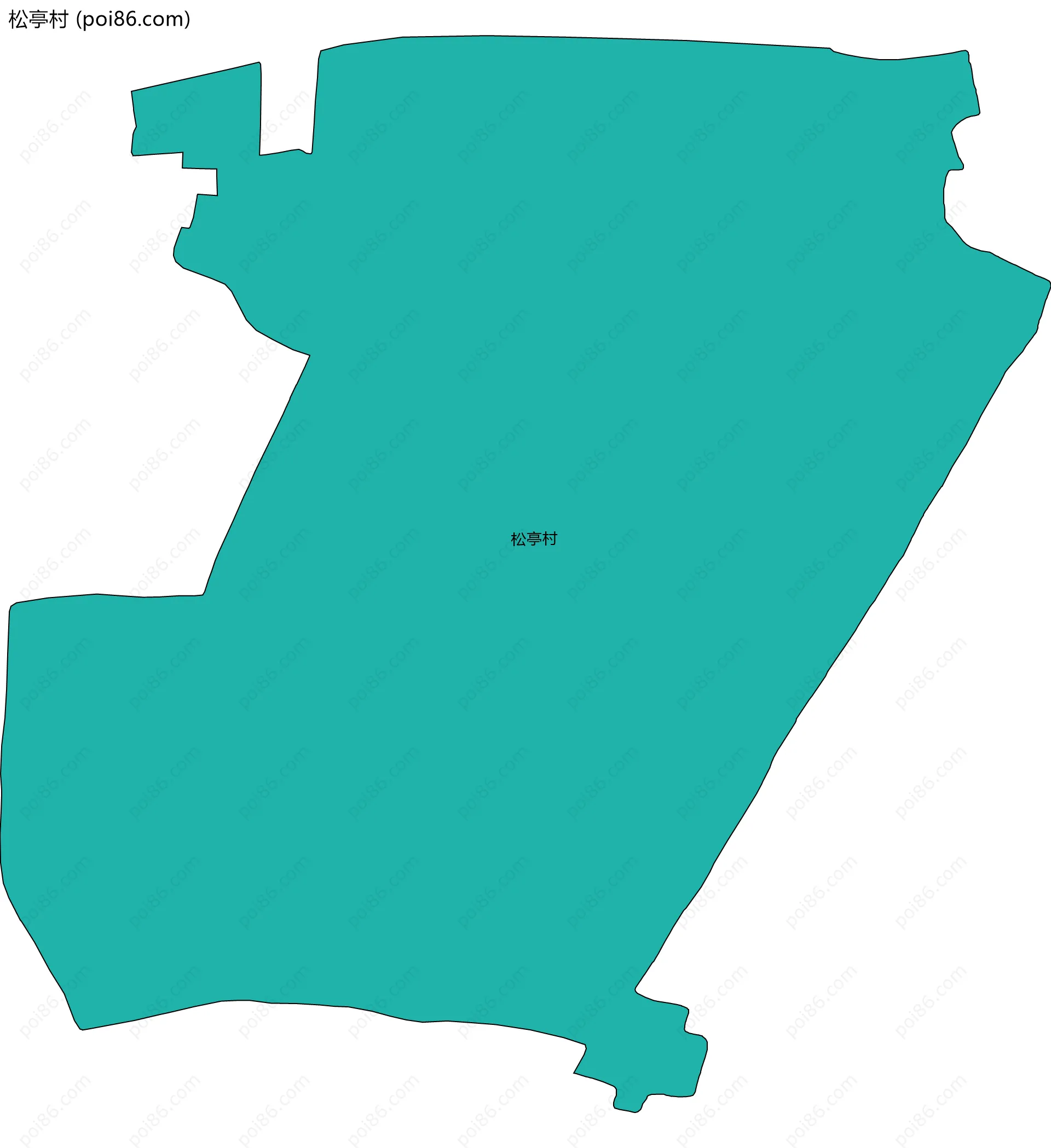 松亭村边界地图