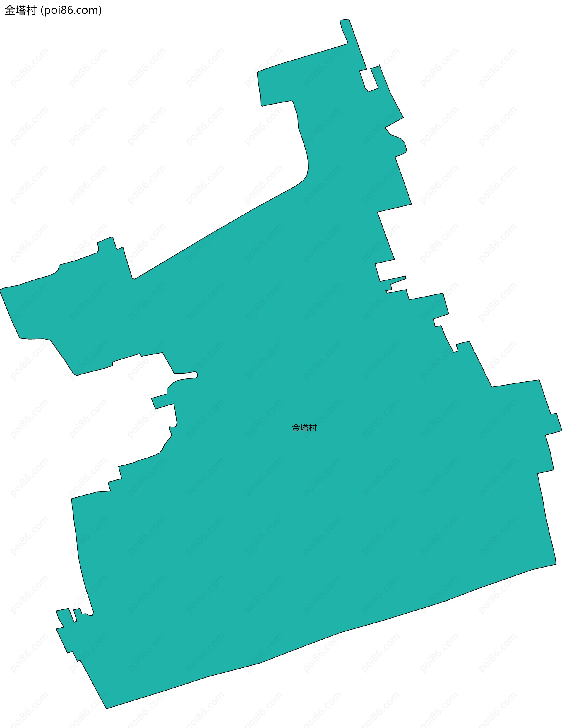 金塔村边界地图