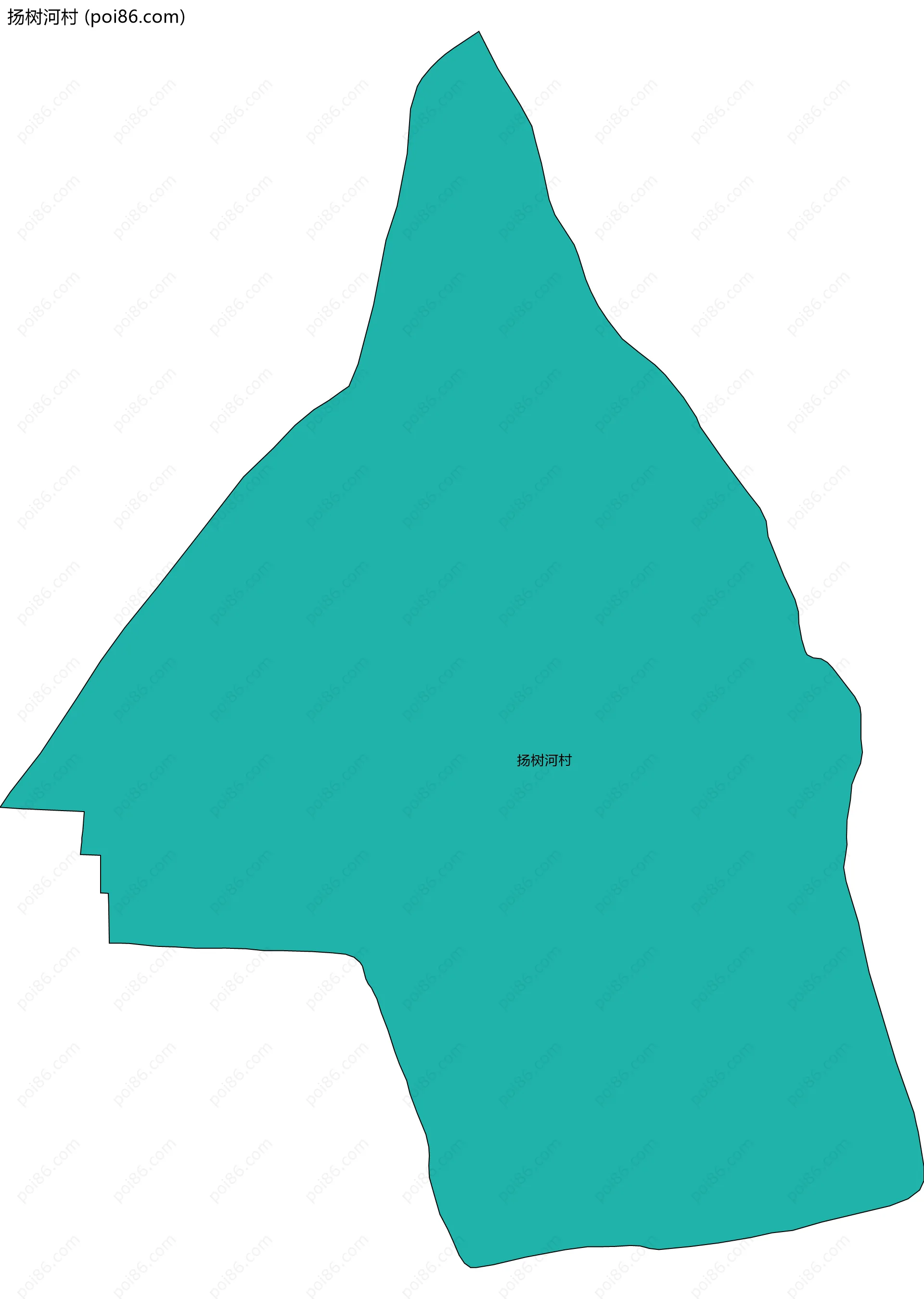 扬树河村边界地图