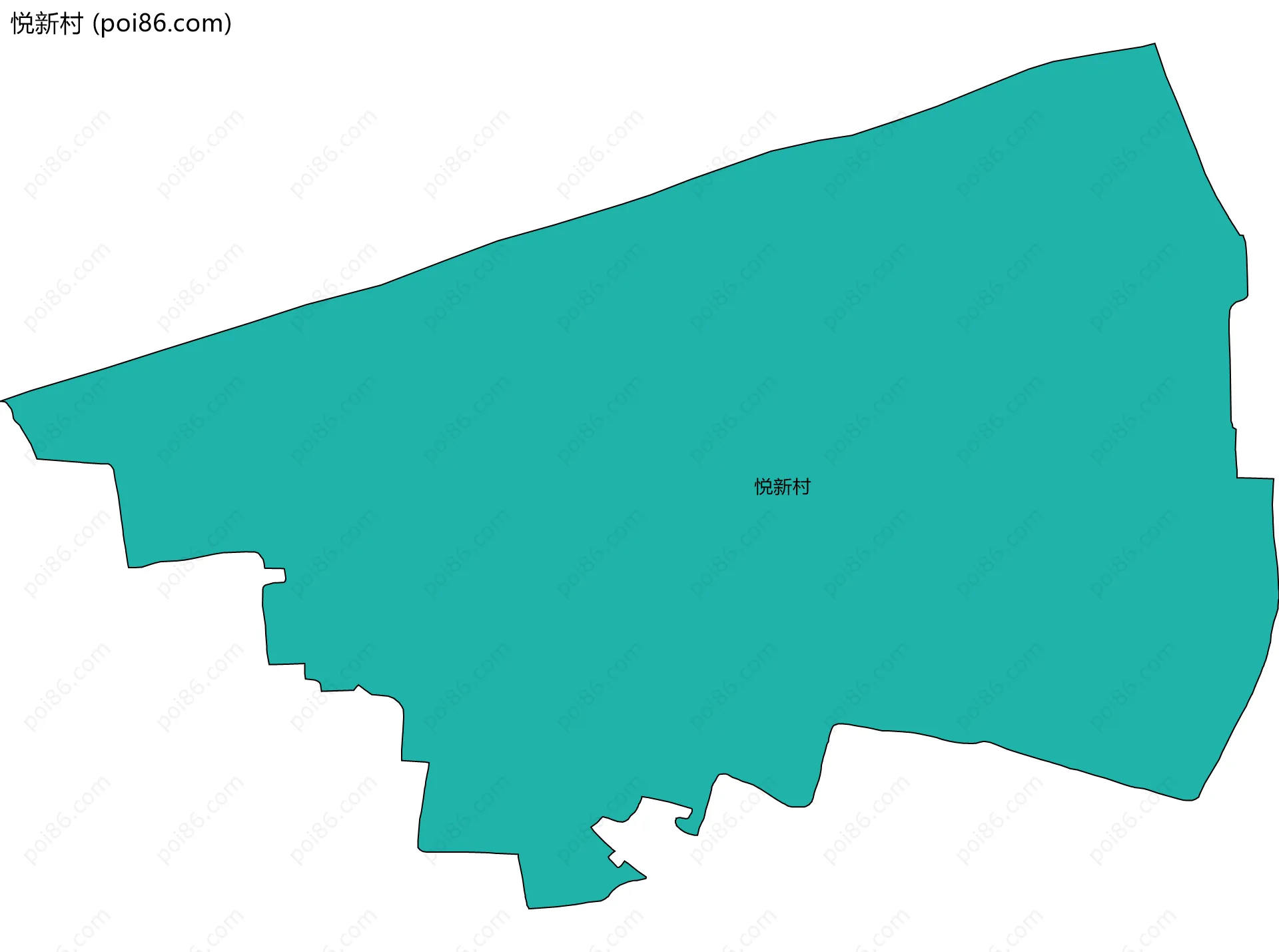 悦新村边界地图