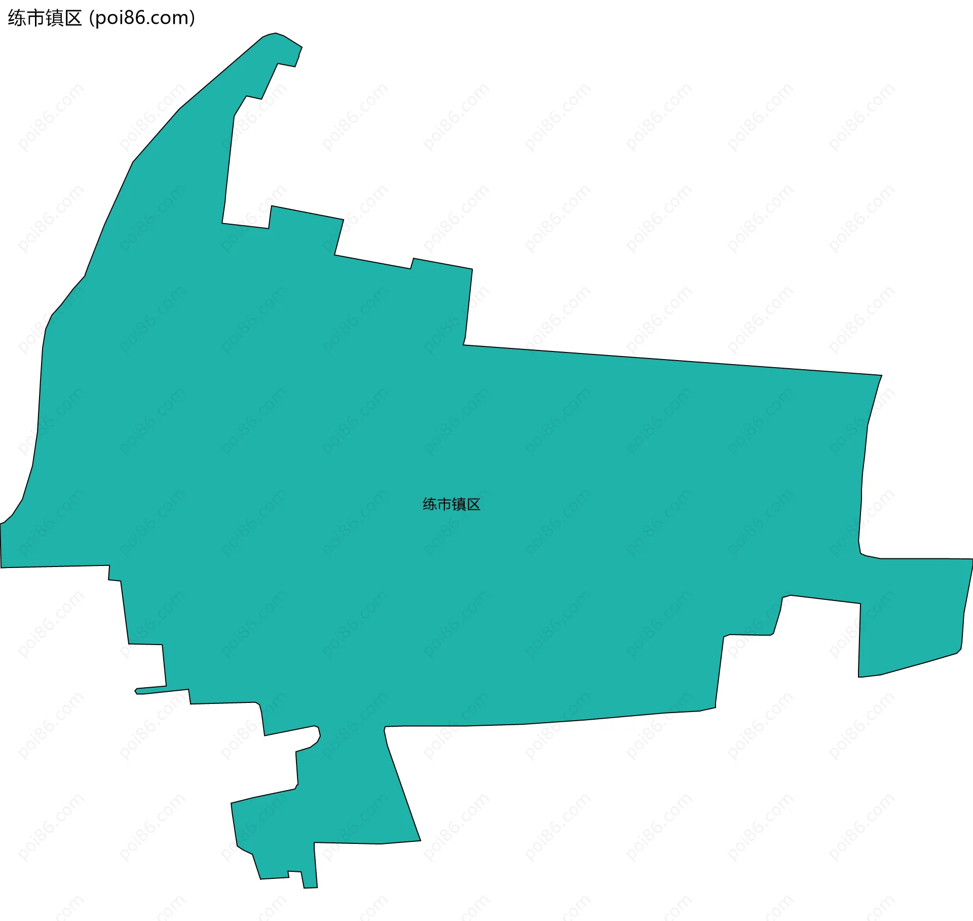 练市镇区边界地图