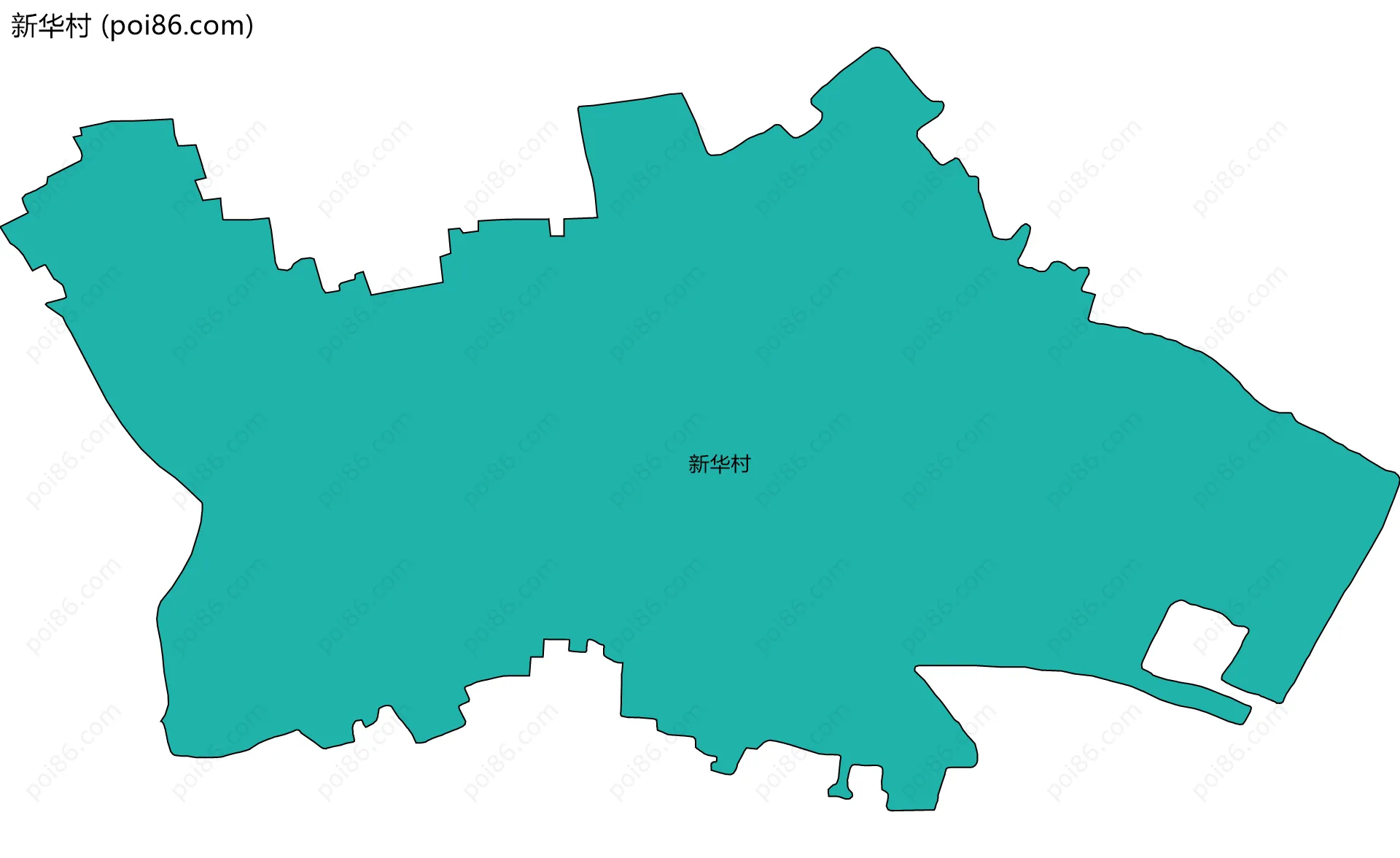 新华村边界地图