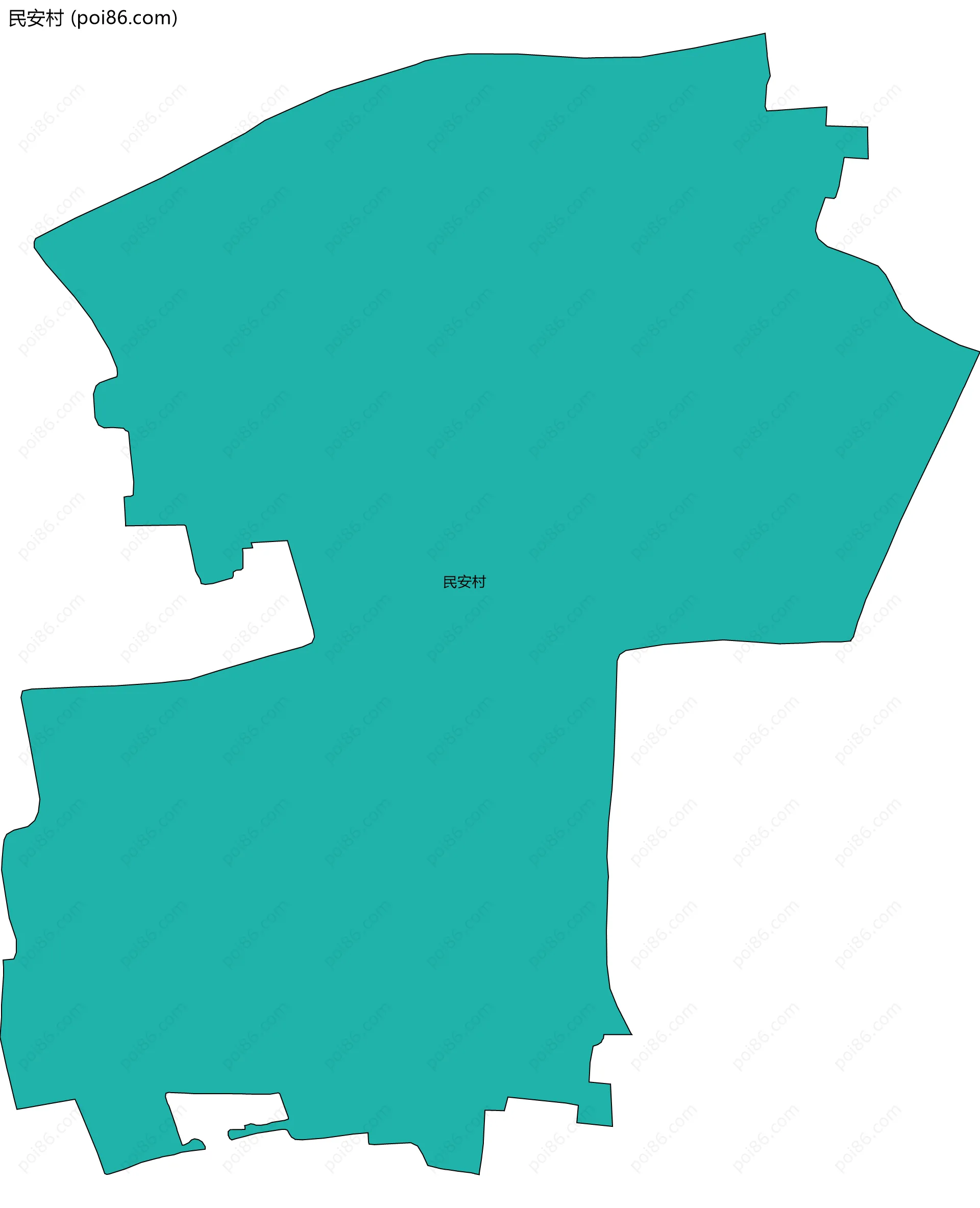 民安村边界地图