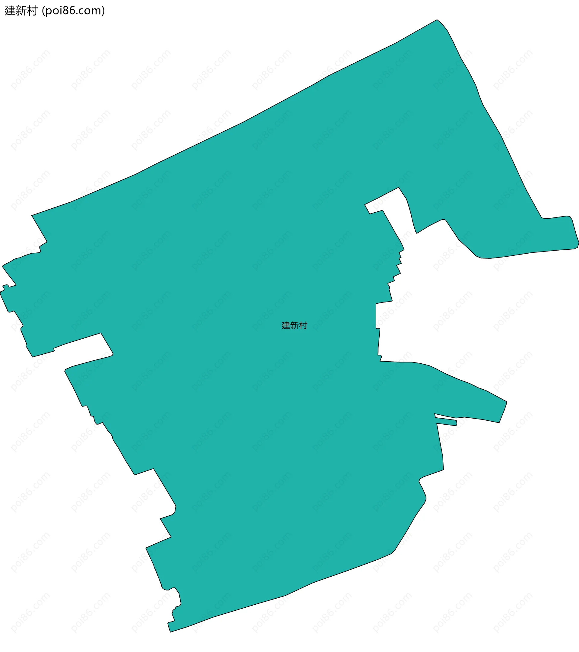 建新村边界地图