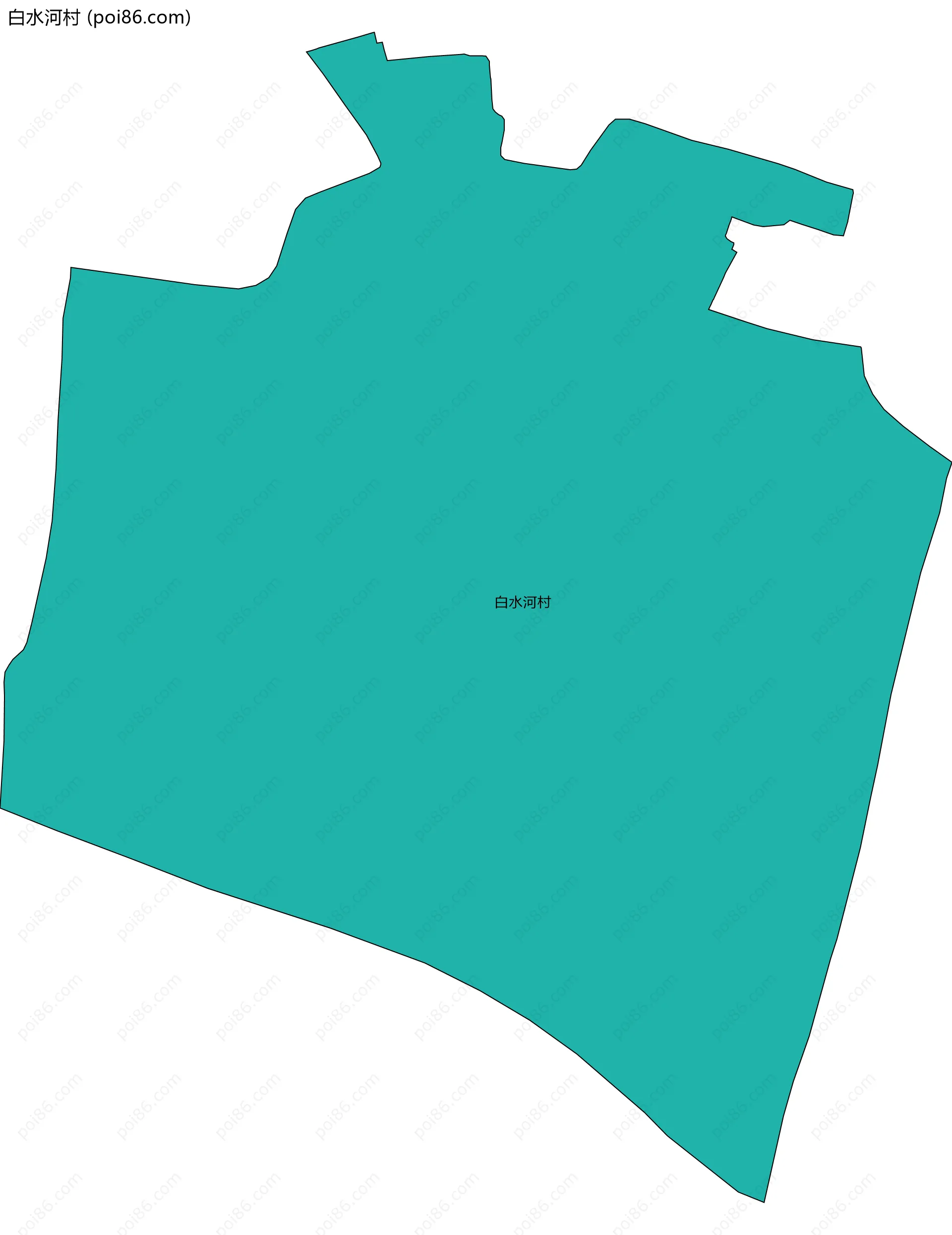 白水河村边界地图