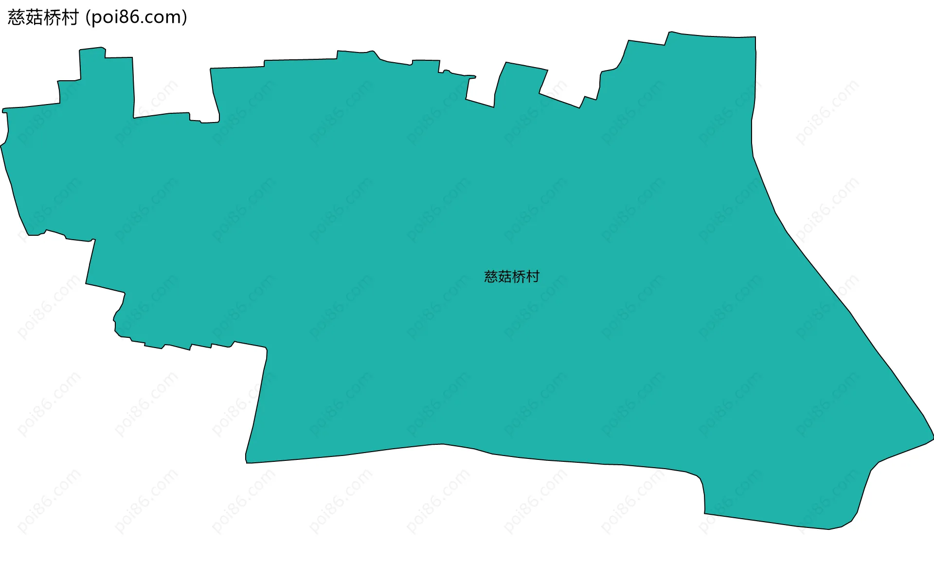 慈菇桥村边界地图