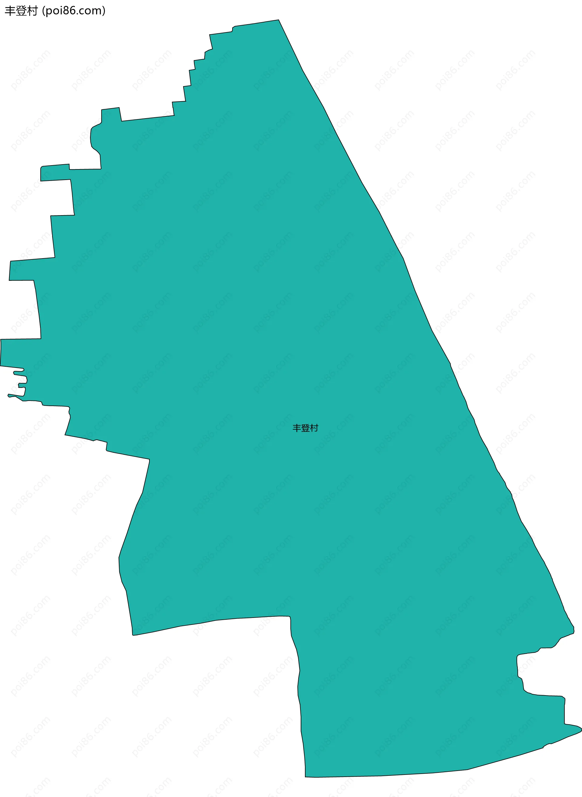 丰登村边界地图