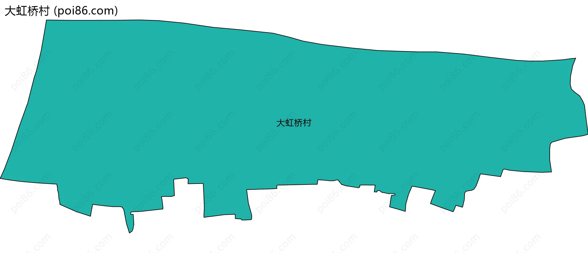 大虹桥村边界地图