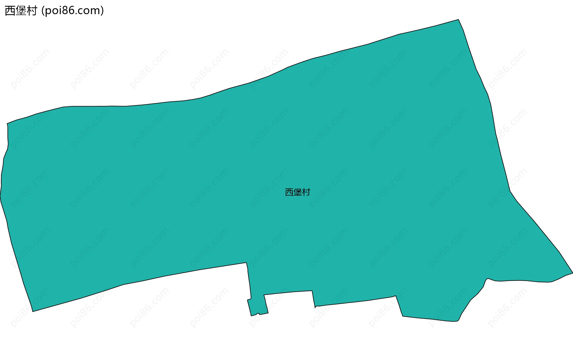 西堡村边界地图