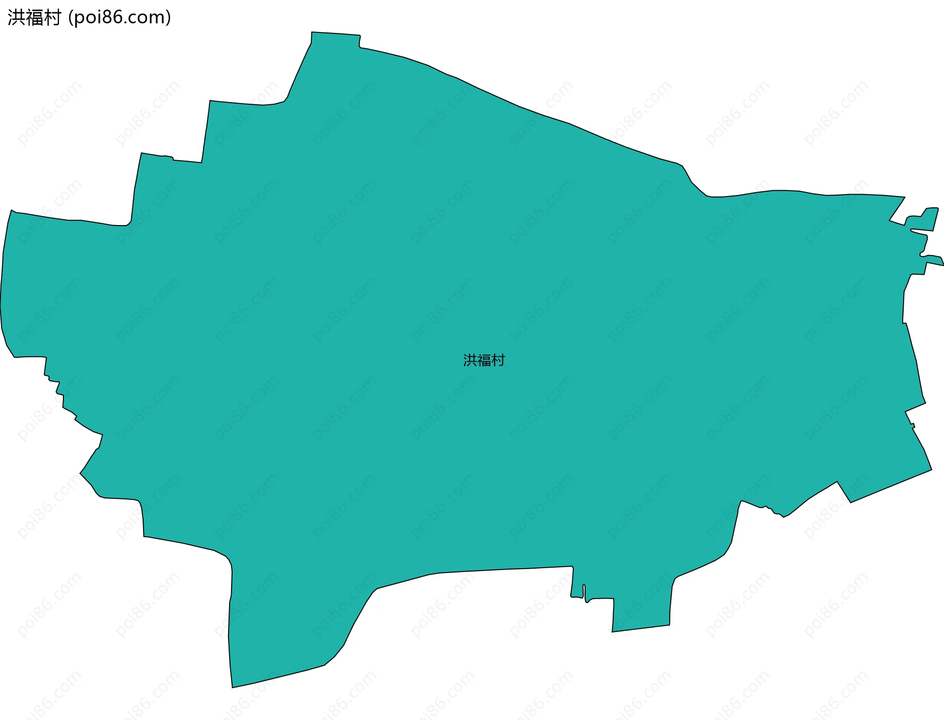洪福村边界地图