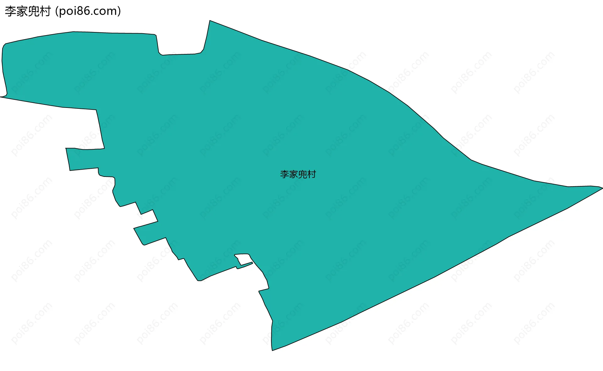 李家兜村边界地图