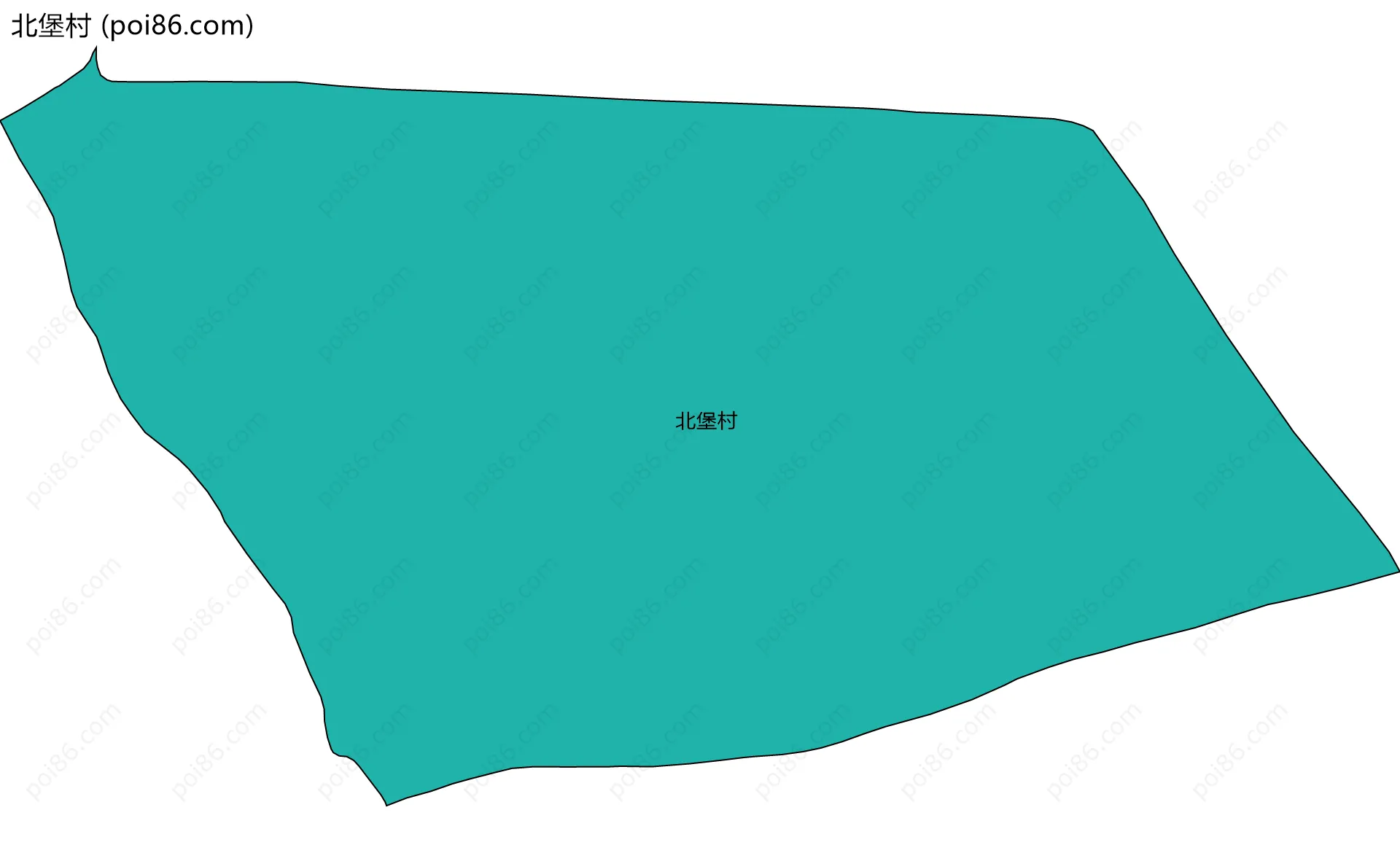 北堡村边界地图