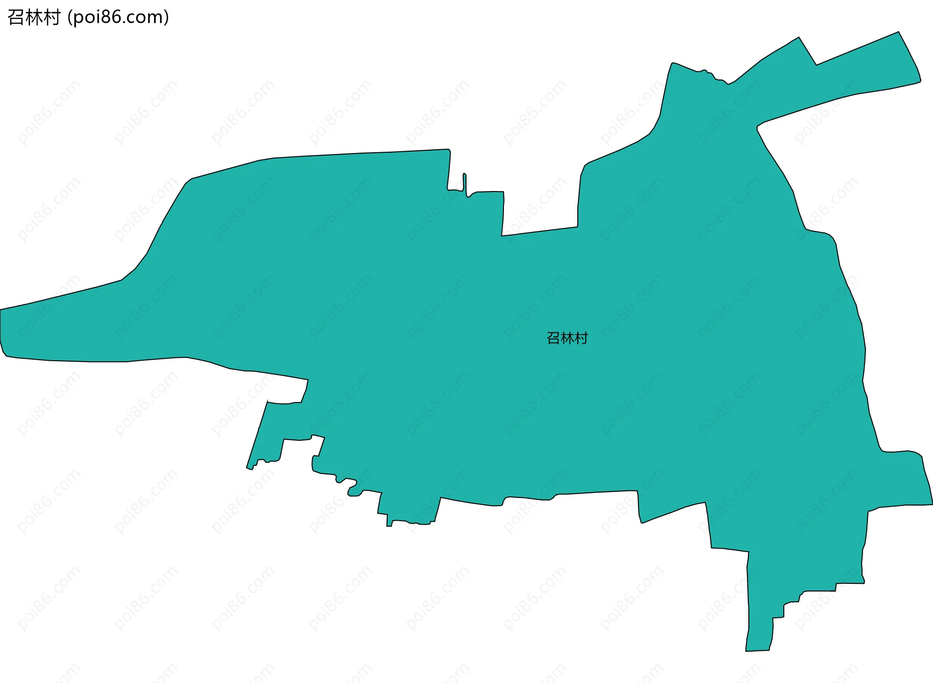召林村边界地图