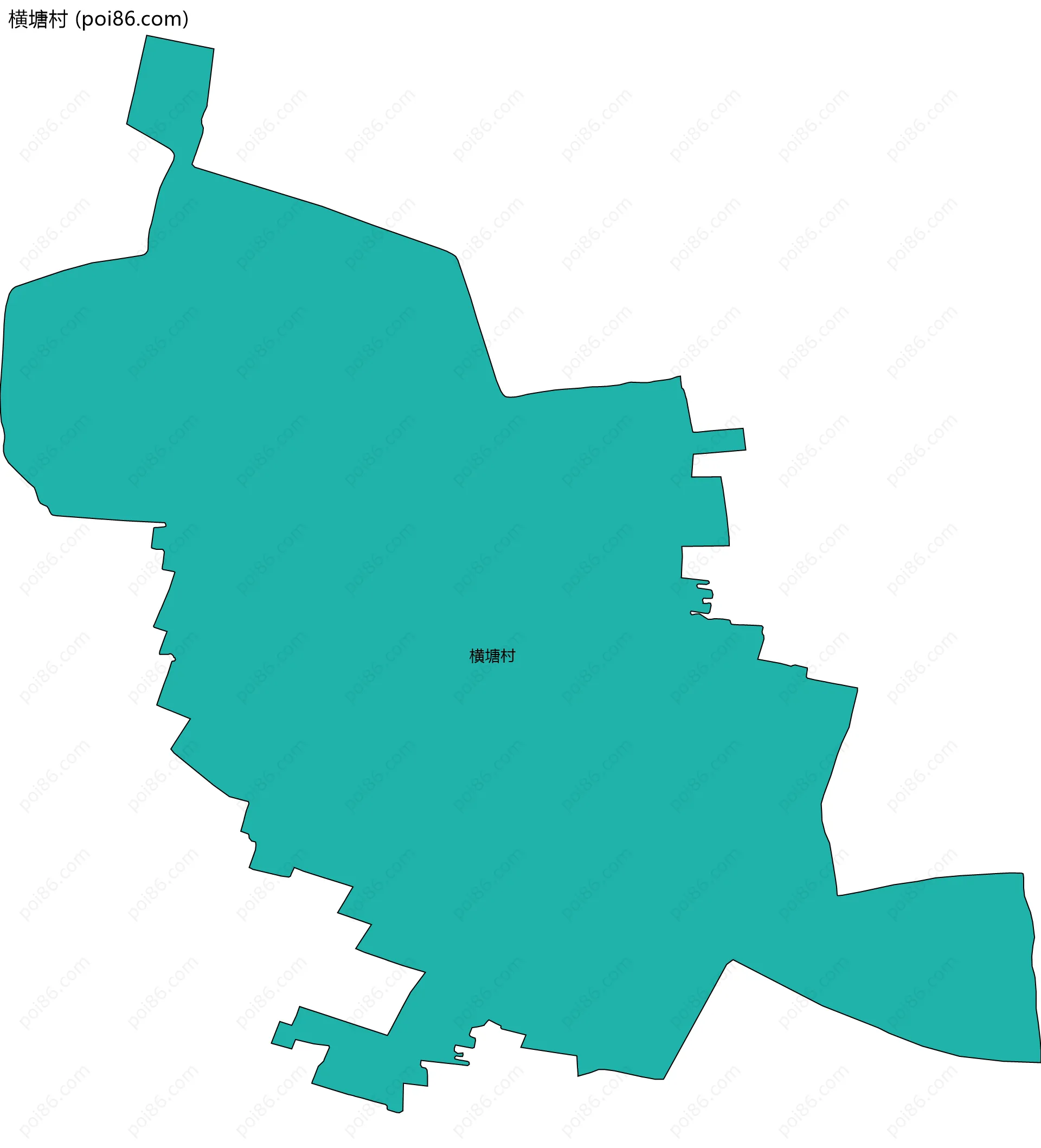 横塘村边界地图