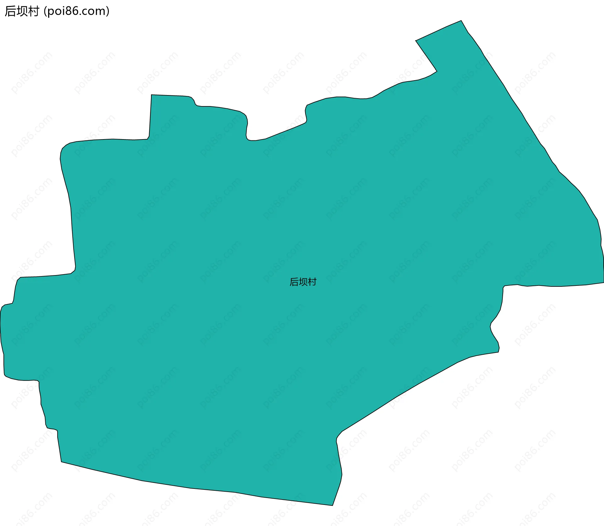 后坝村边界地图