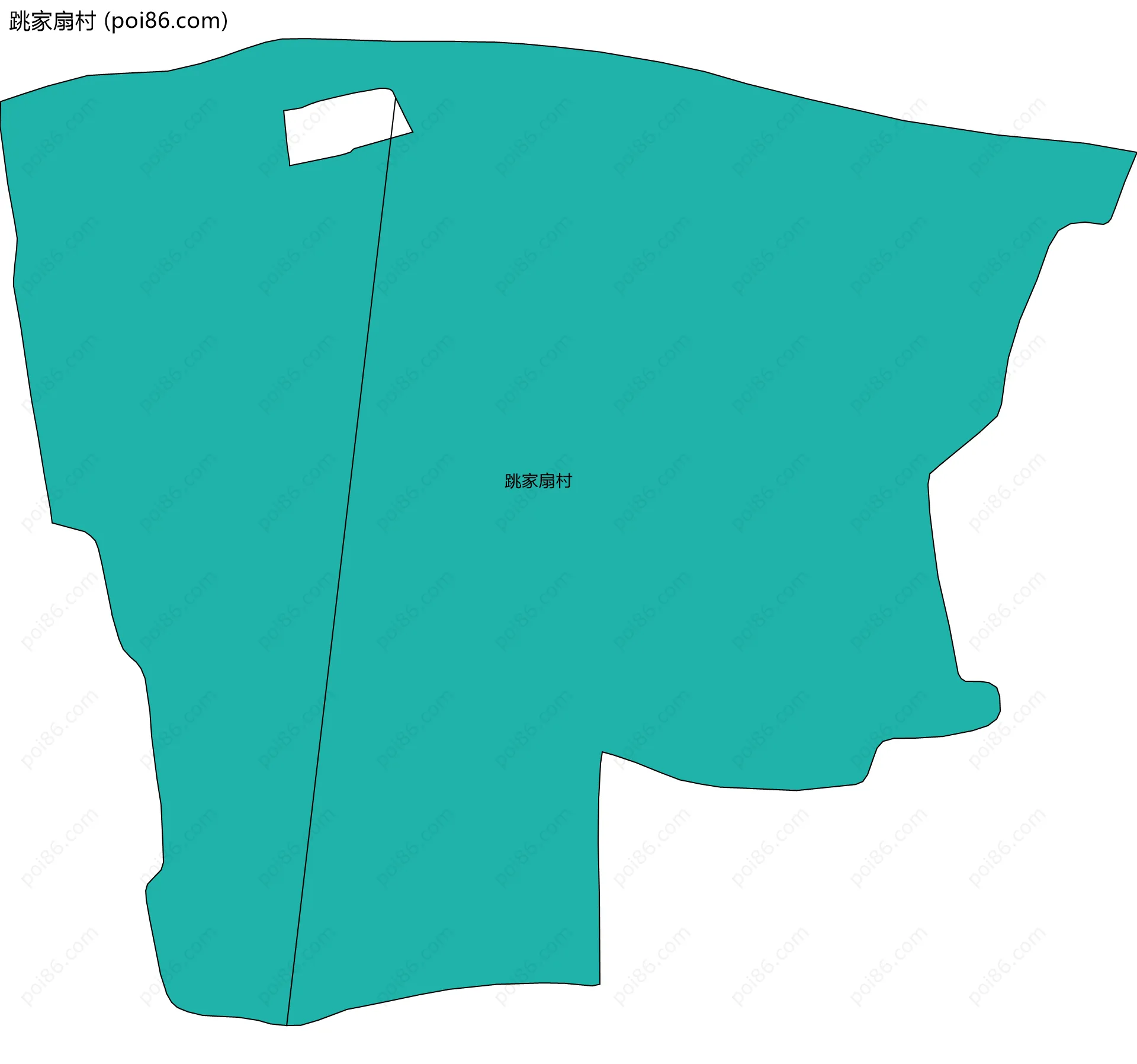 跳家扇村边界地图