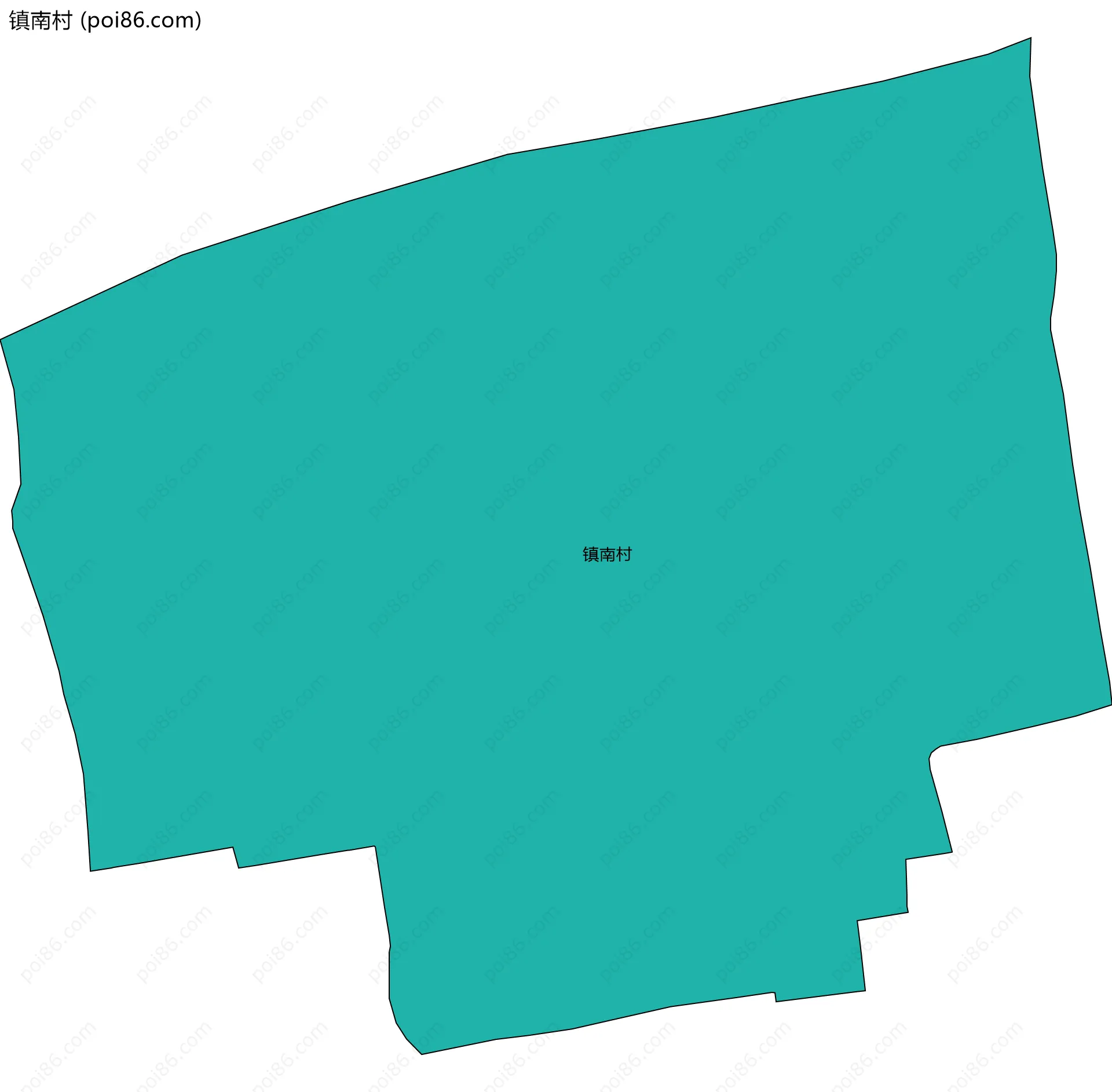 镇南村边界地图