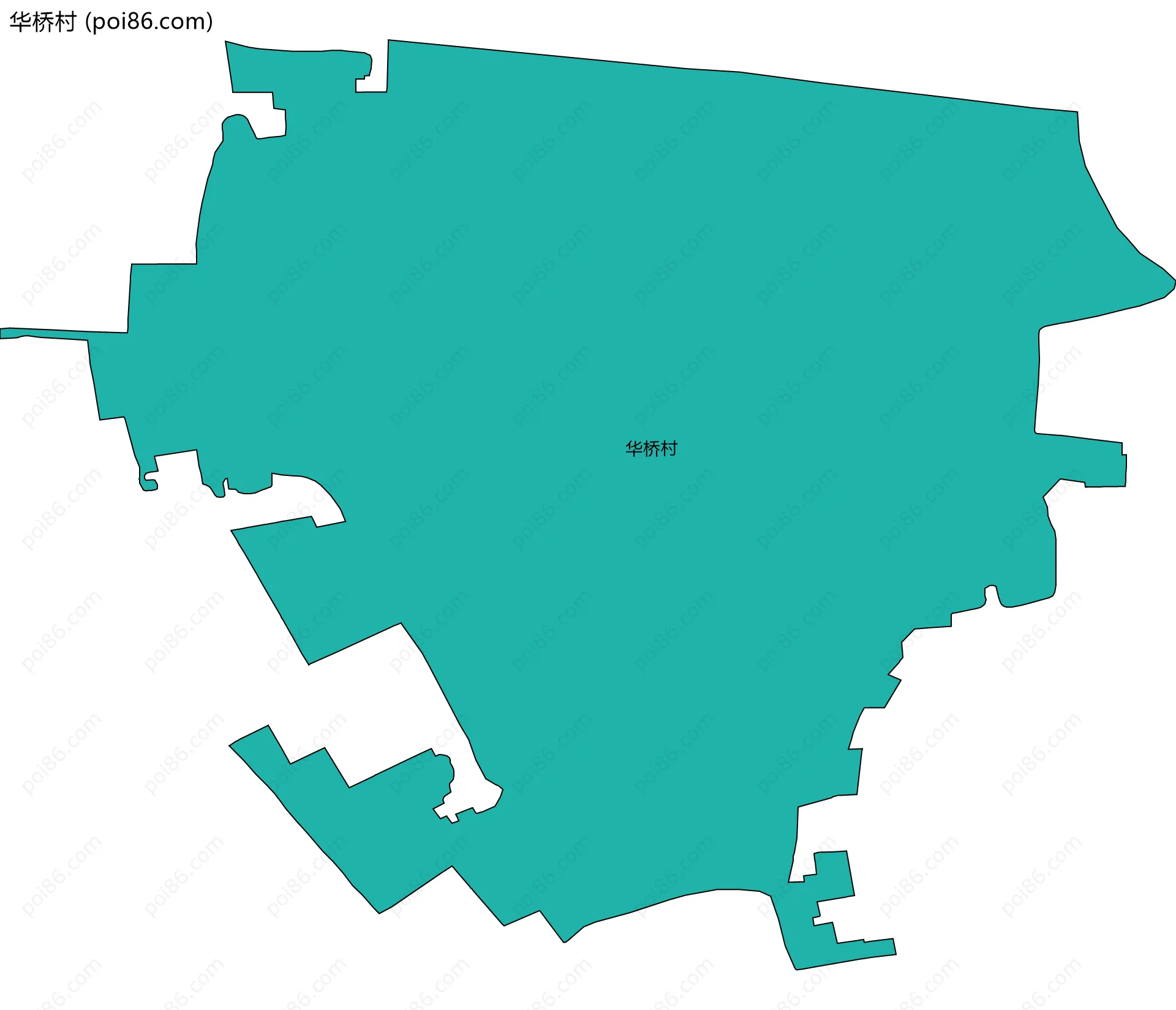 华桥村边界地图