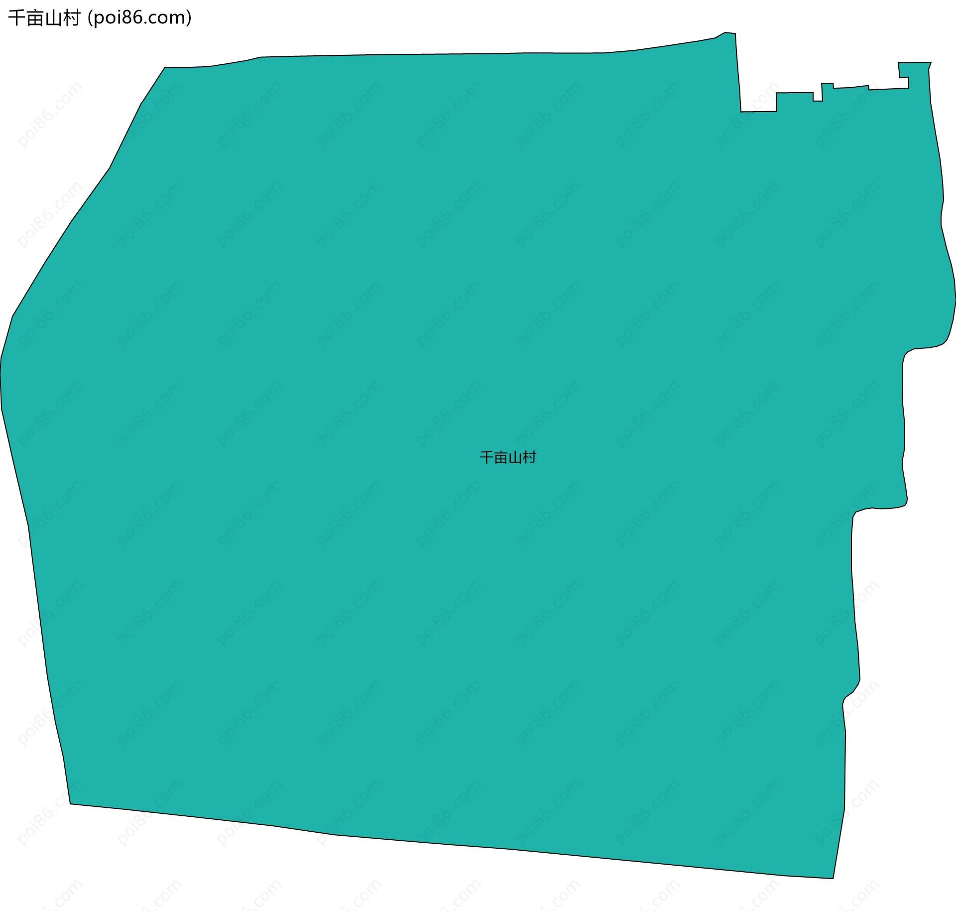 千亩山村边界地图