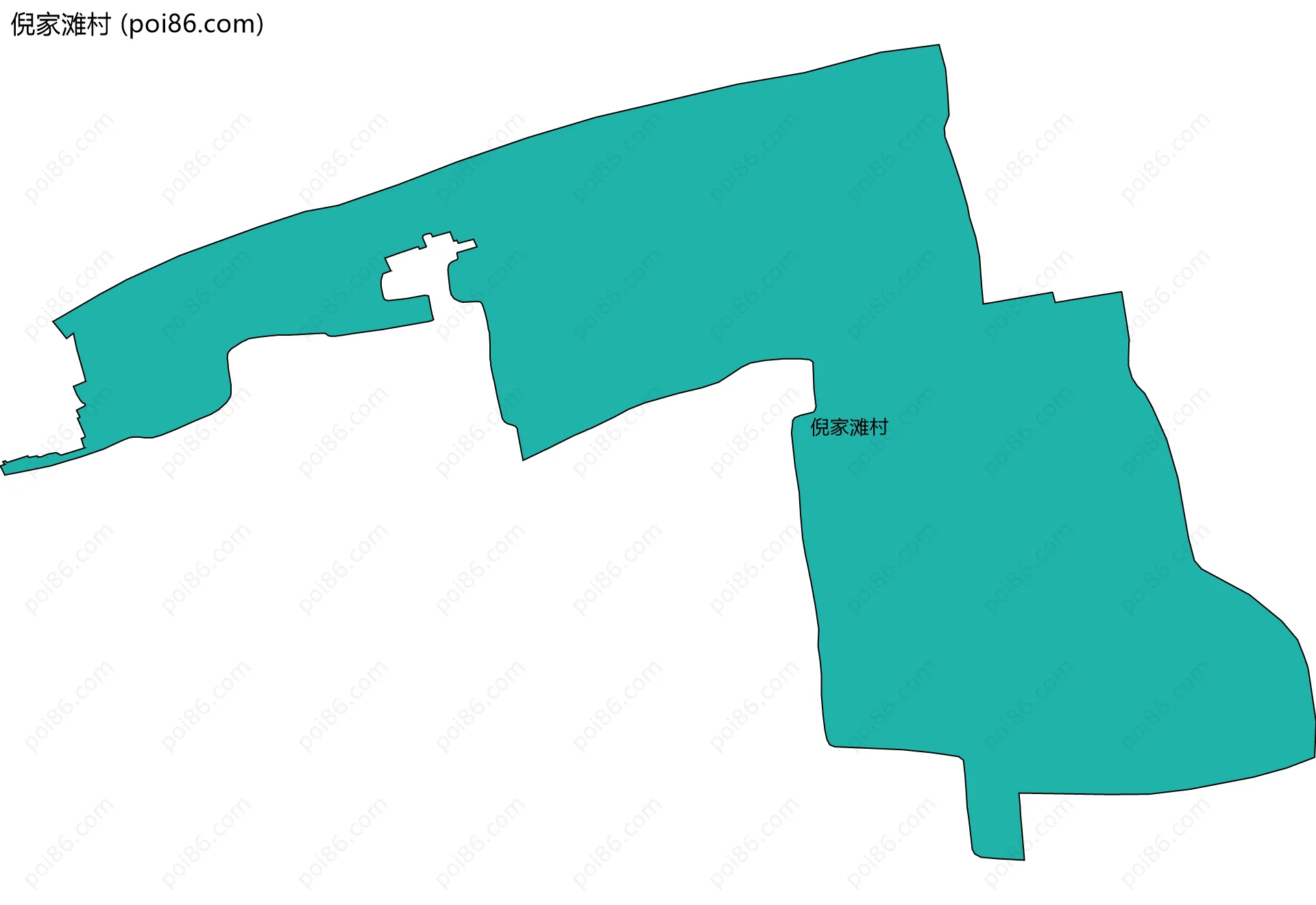 倪家滩村边界地图