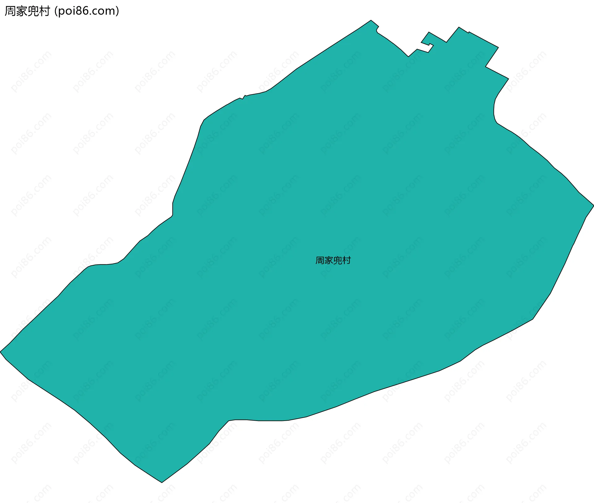 周家兜村边界地图