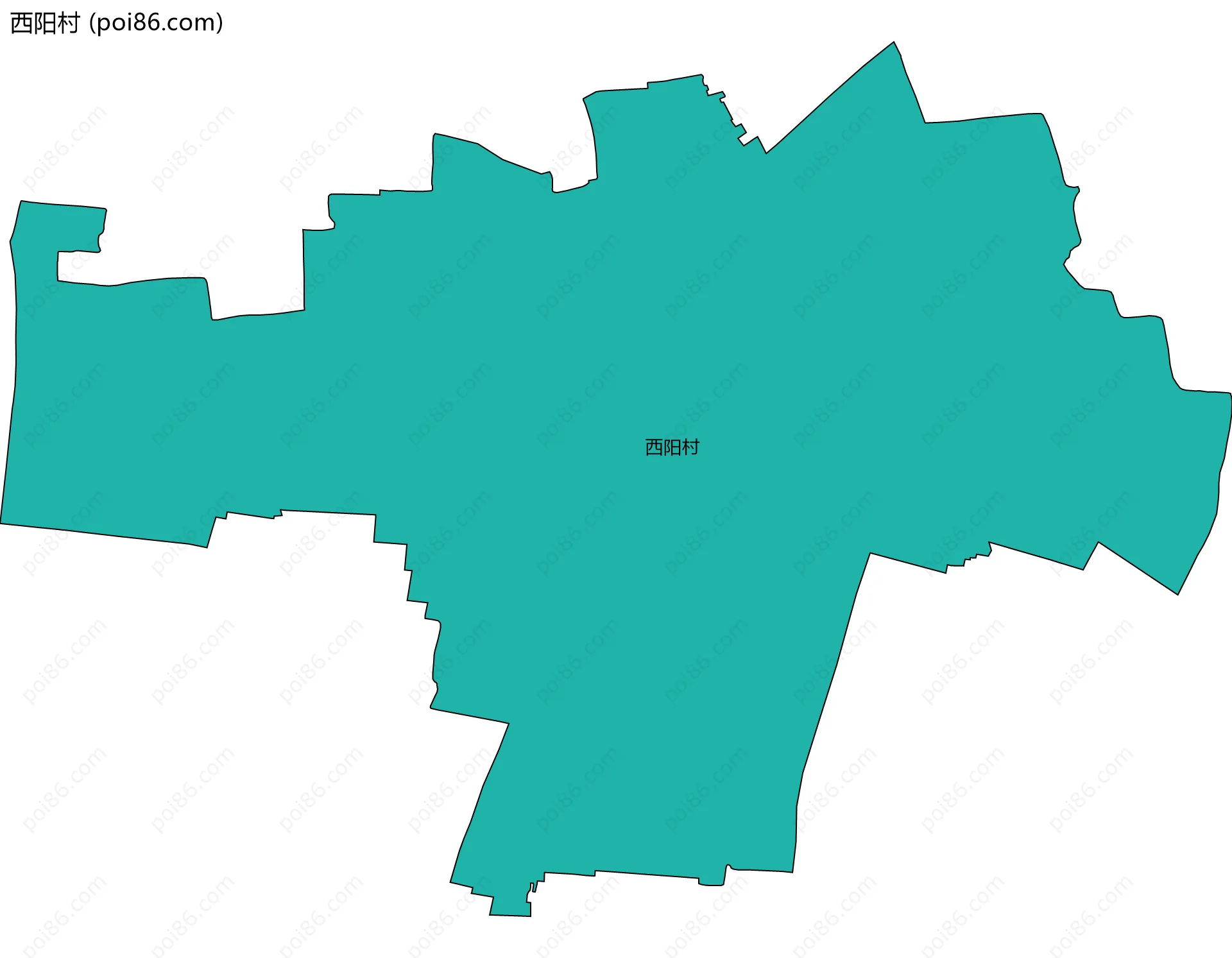西阳村边界地图