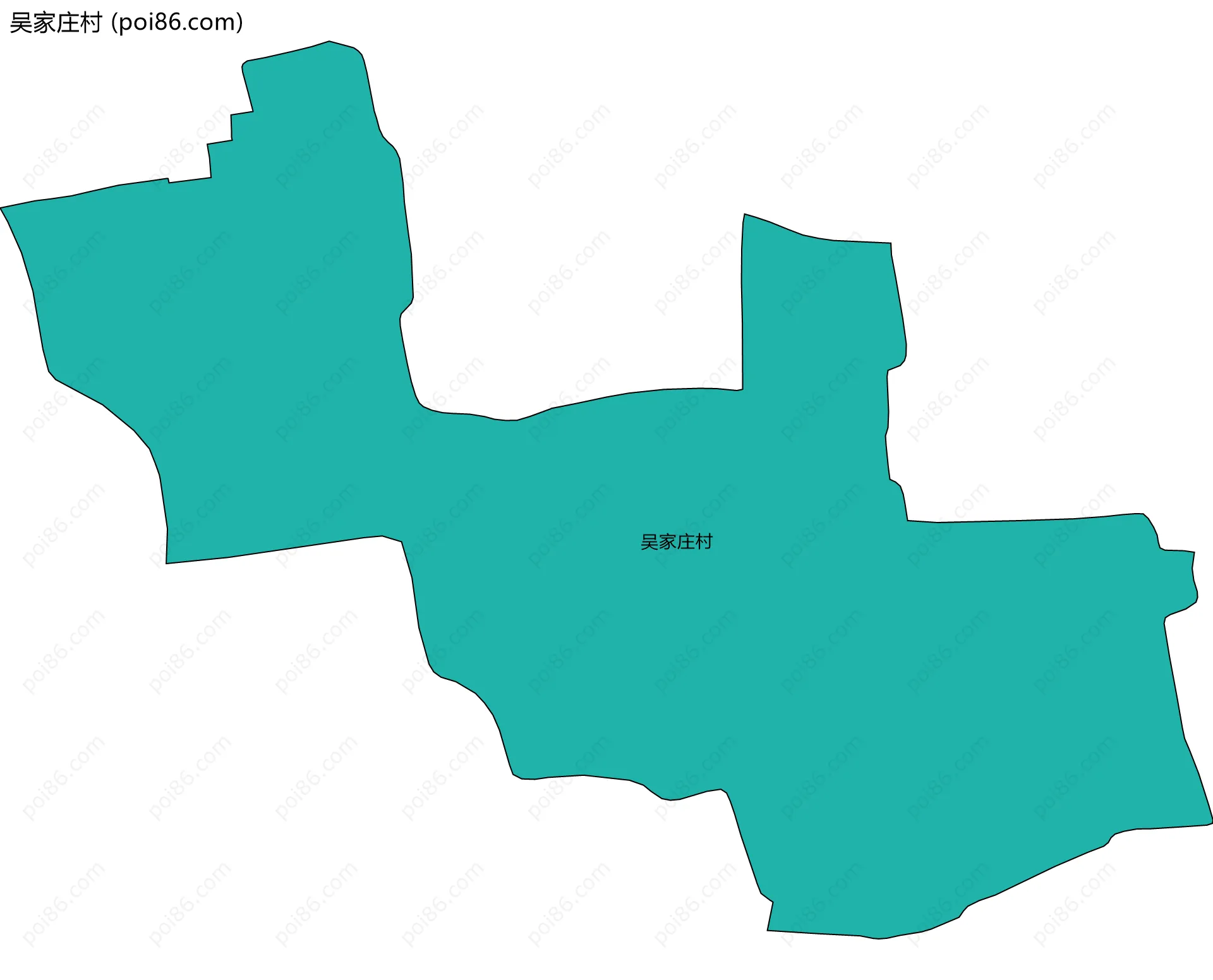 吴家庄村边界地图
