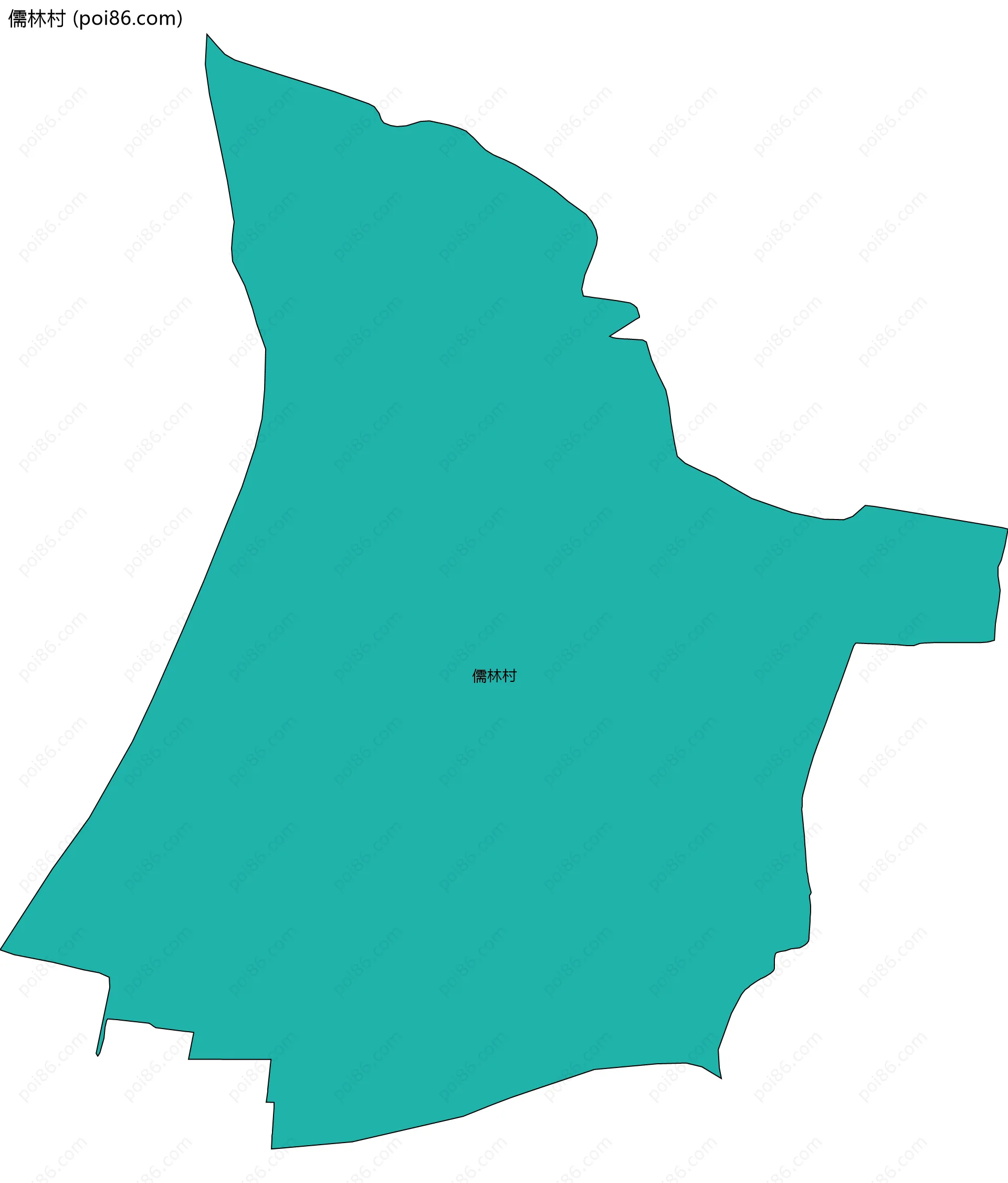 儒林村边界地图