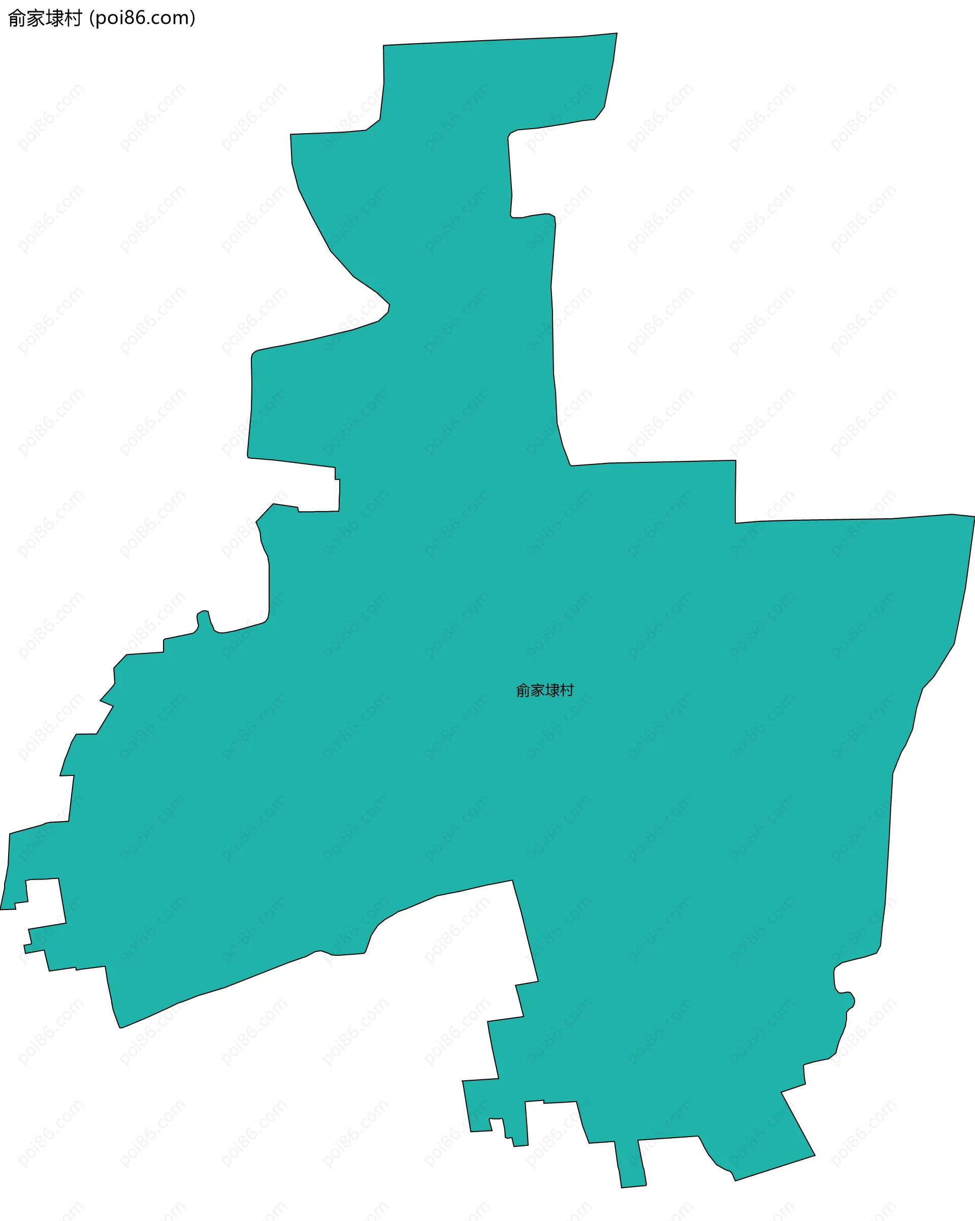 俞家埭村边界地图