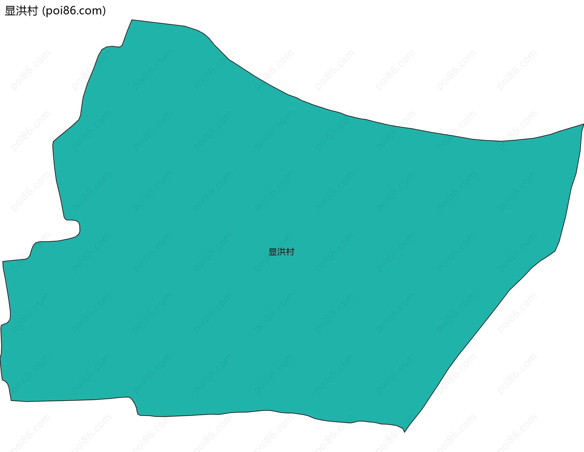 显洪村边界地图