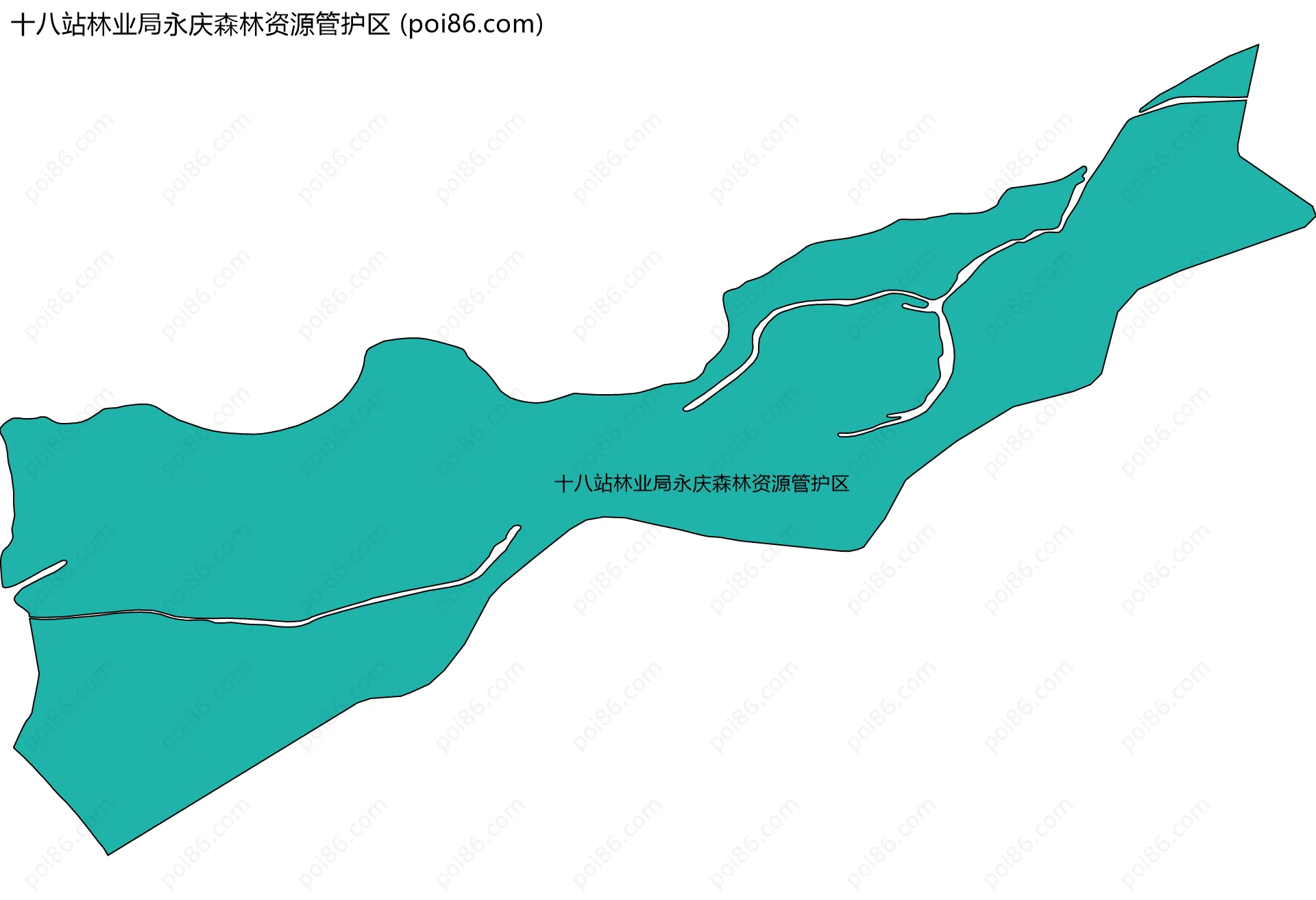 十八站林业局永庆森林资源管护区边界地图