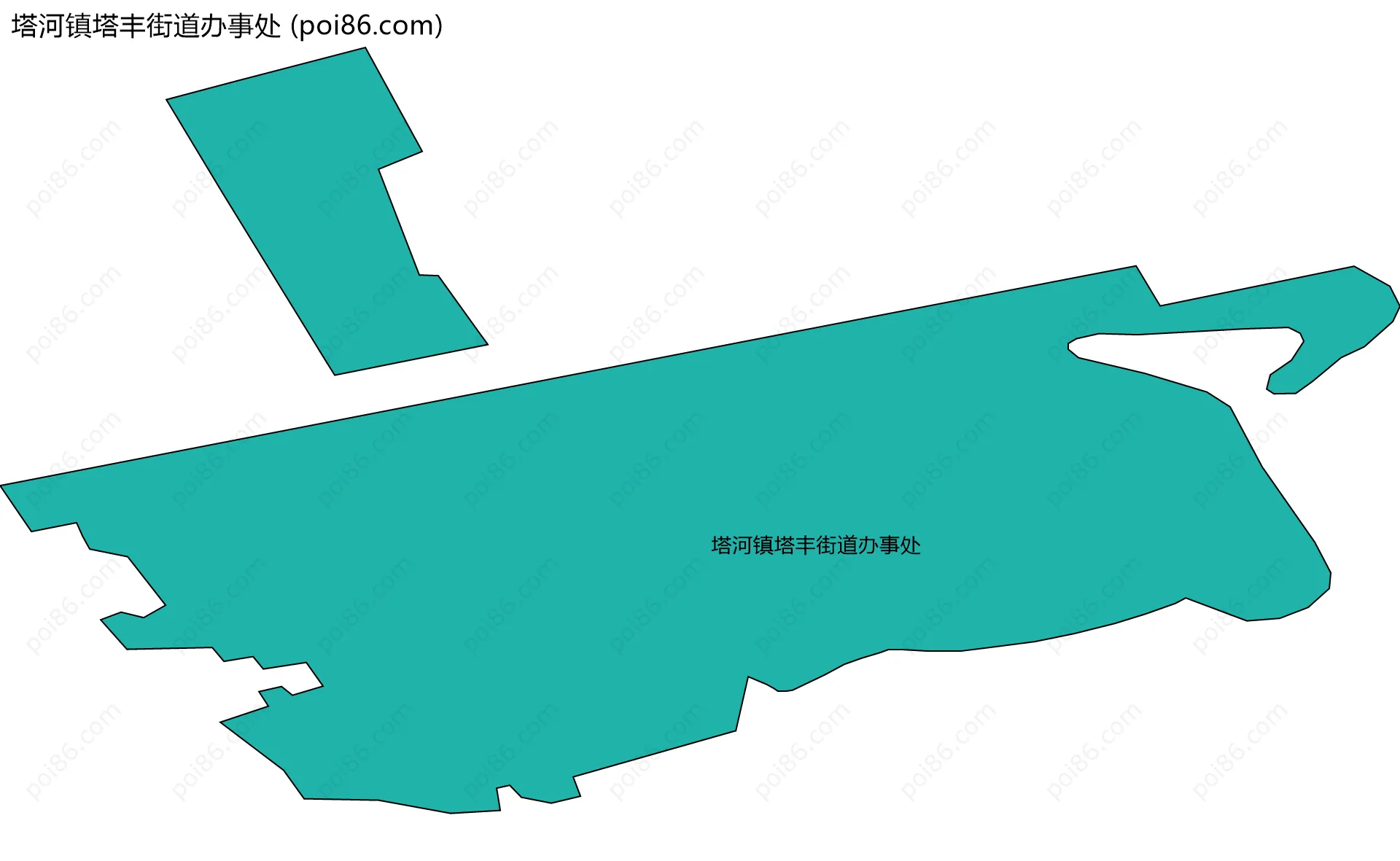 塔河镇塔丰街道办事处边界地图