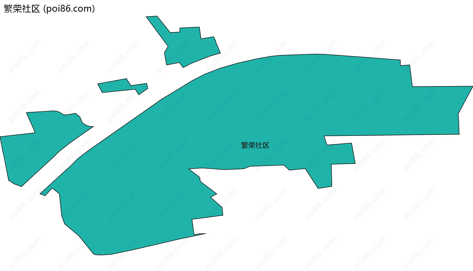繁荣社区边界地图