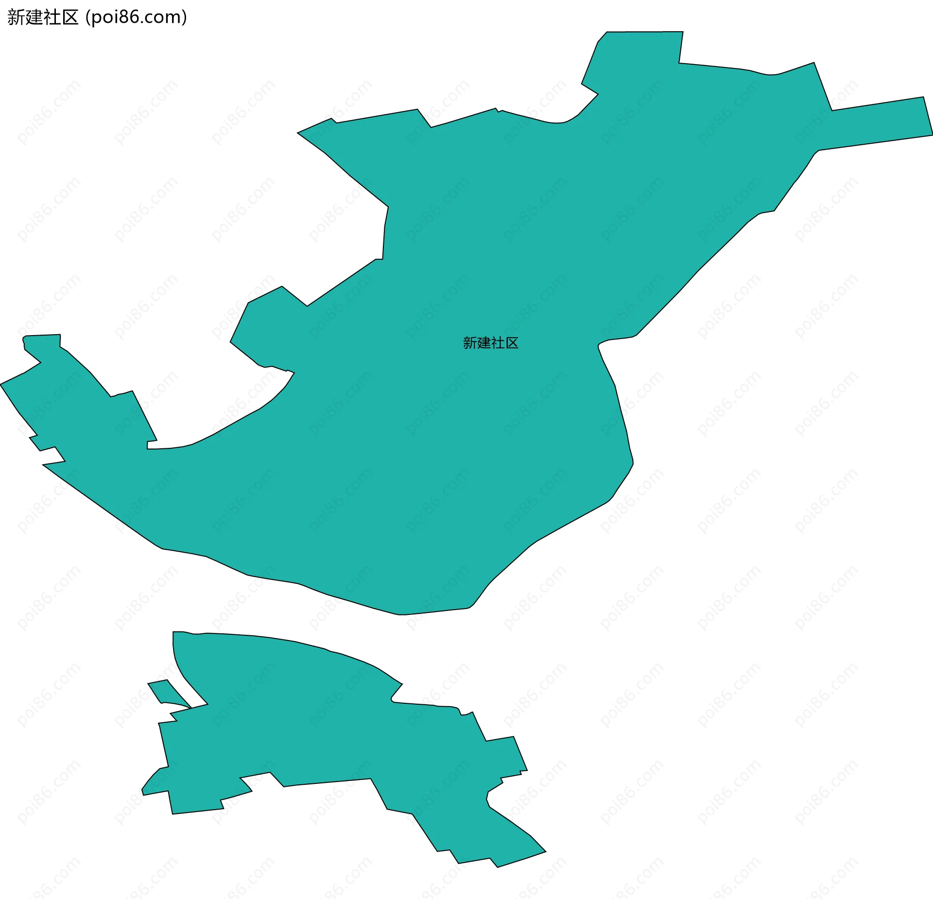 新建社区边界地图