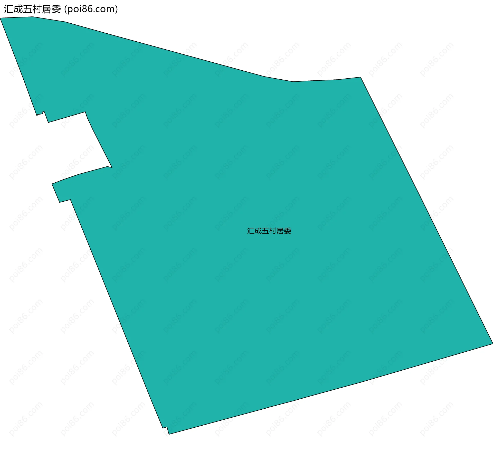 汇成五村居委边界地图