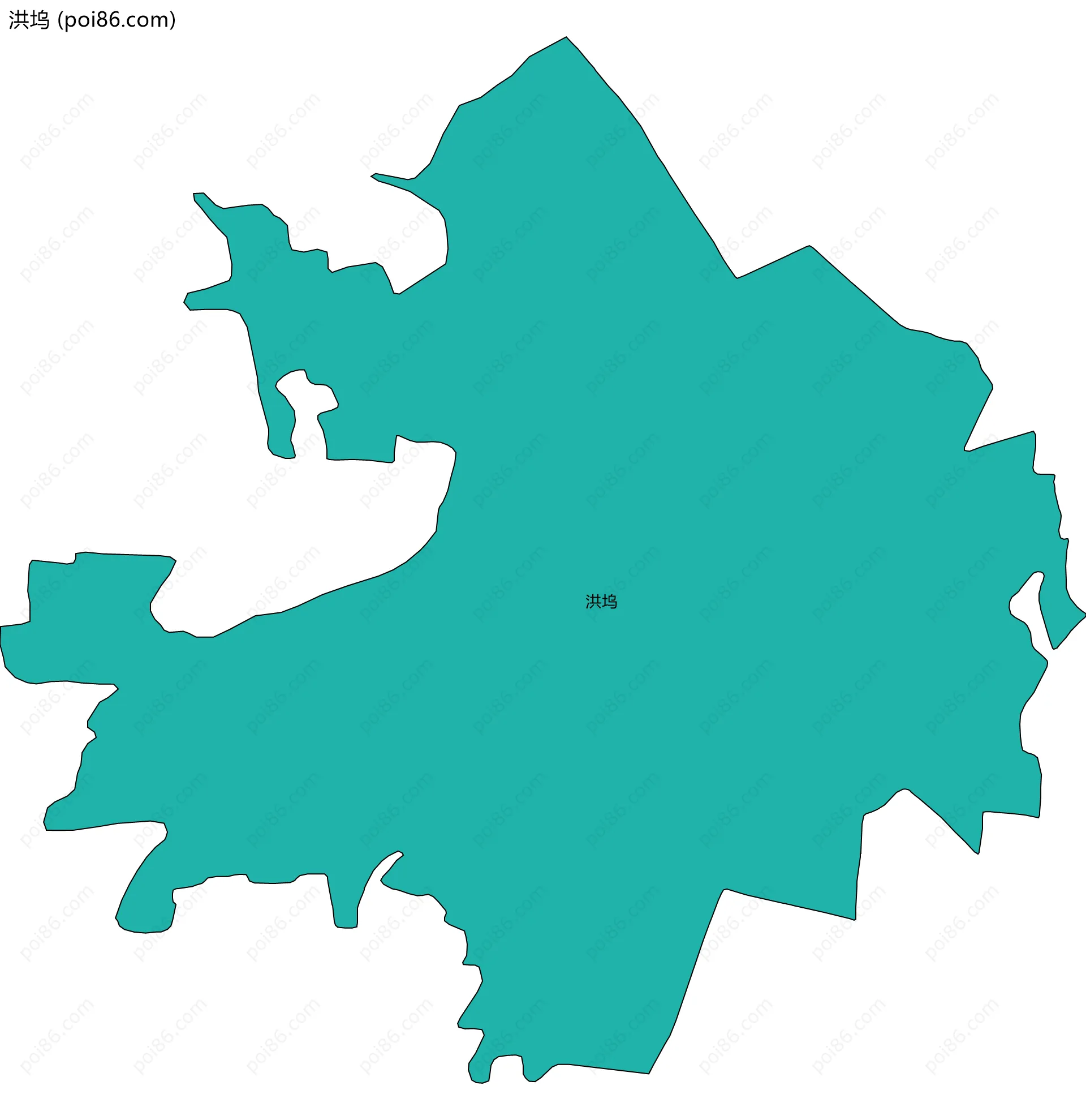 洪坞边界地图