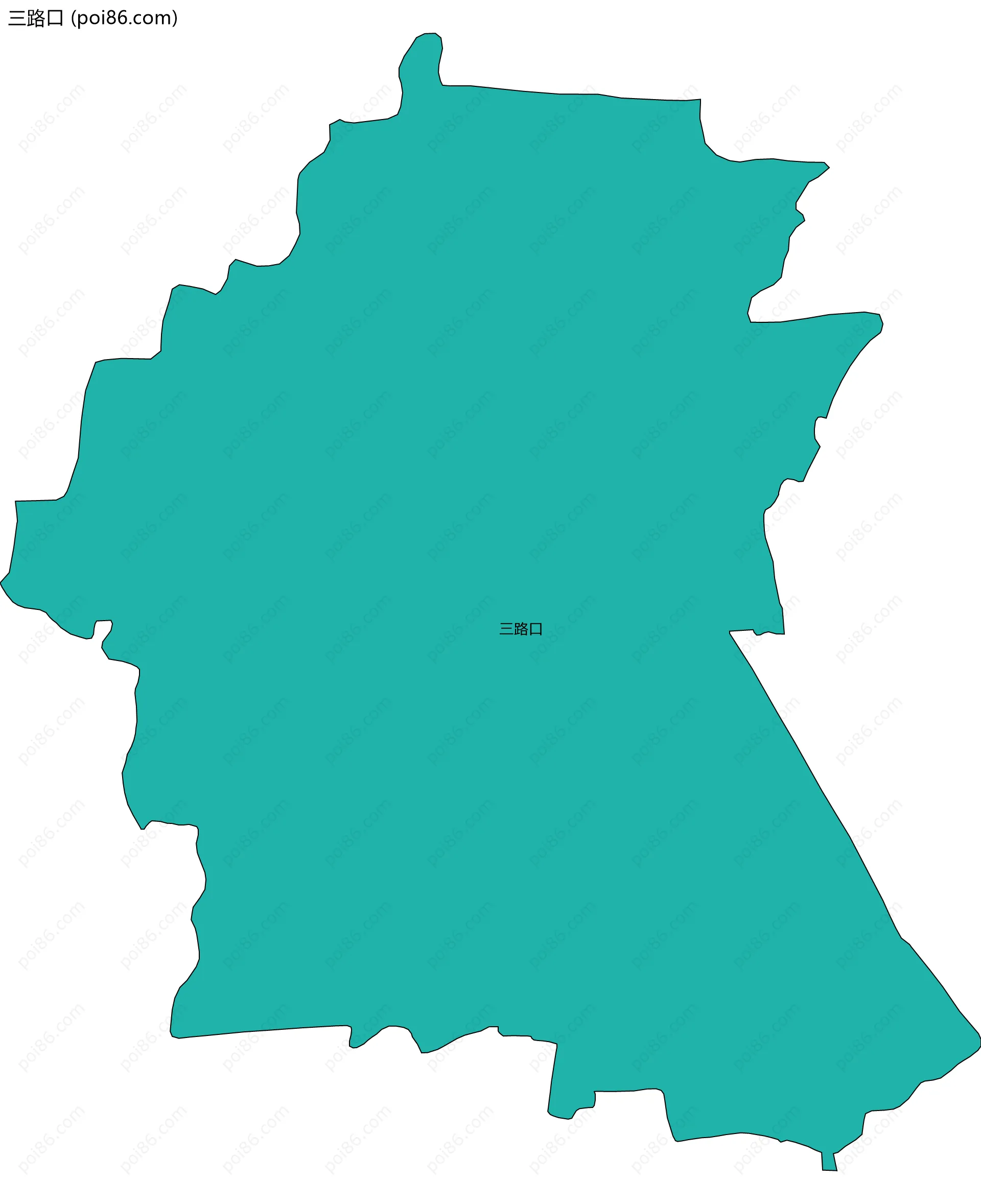 三路口边界地图
