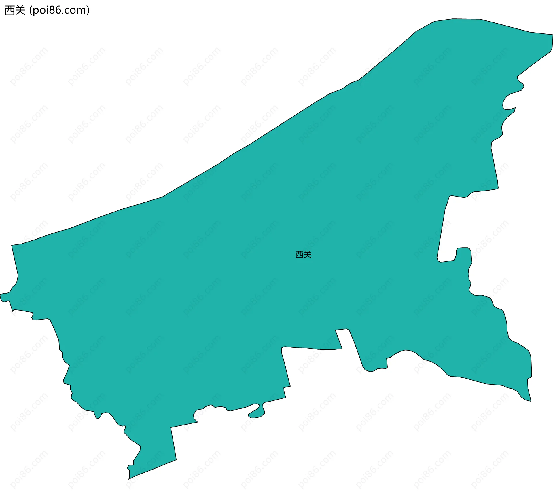 西关边界地图