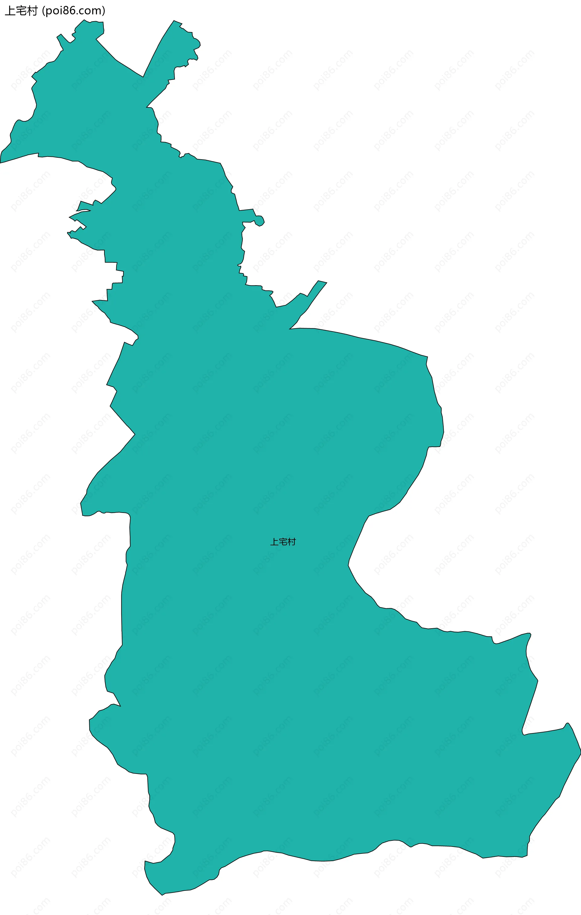 上宅村边界地图