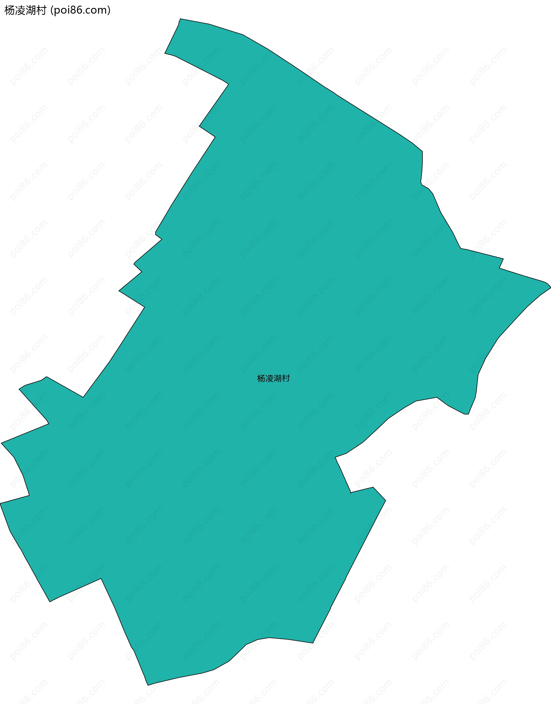 杨凌湖村边界地图