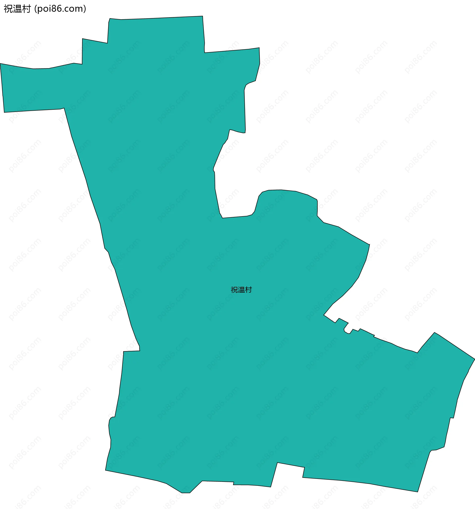 祝温村边界地图