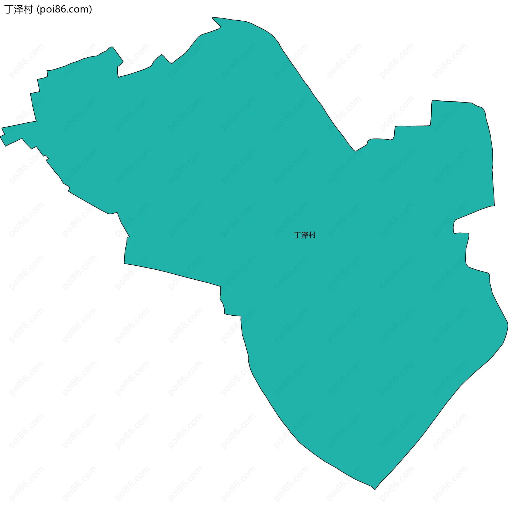 丁泽村边界地图