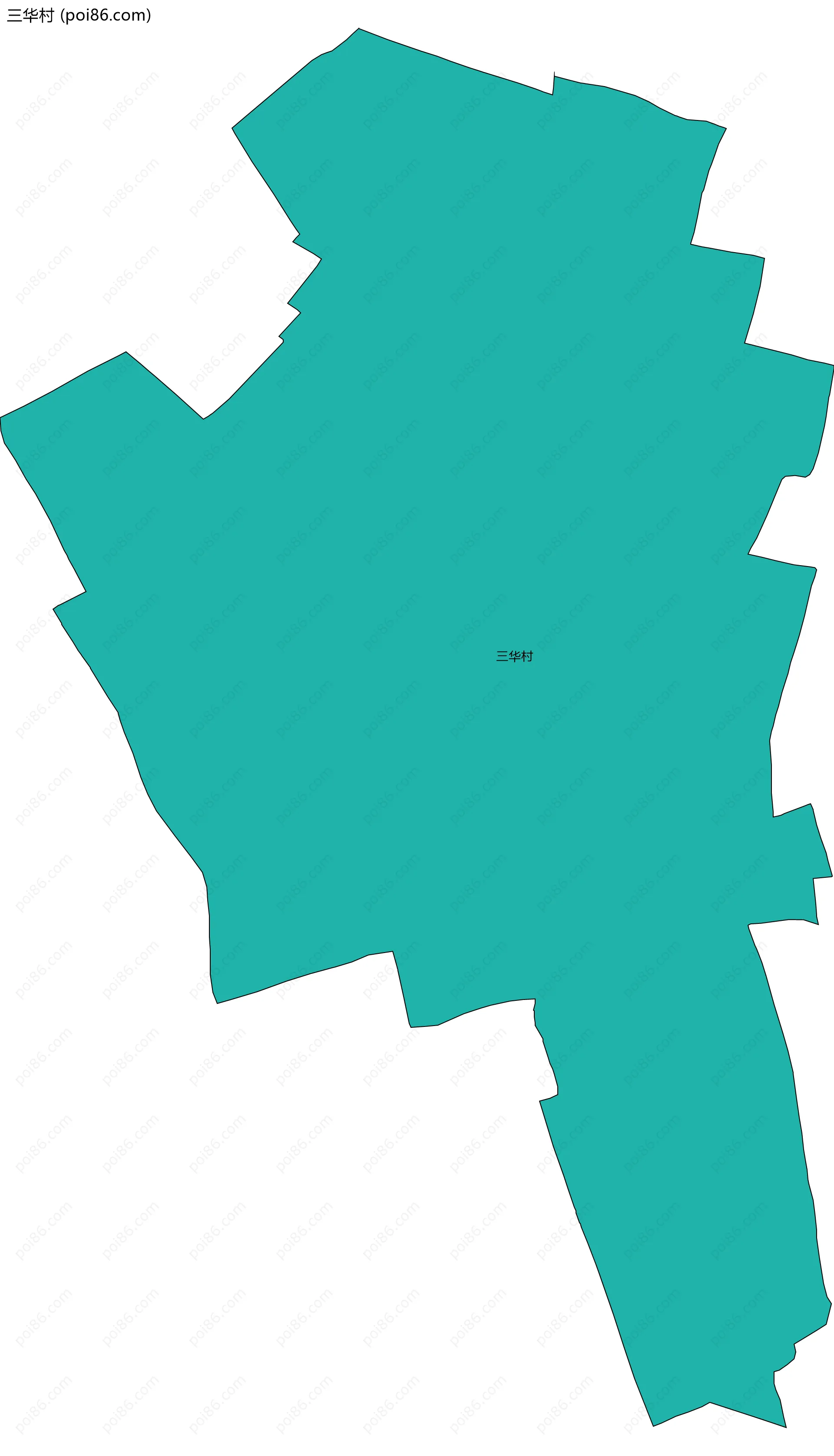 三华村边界地图