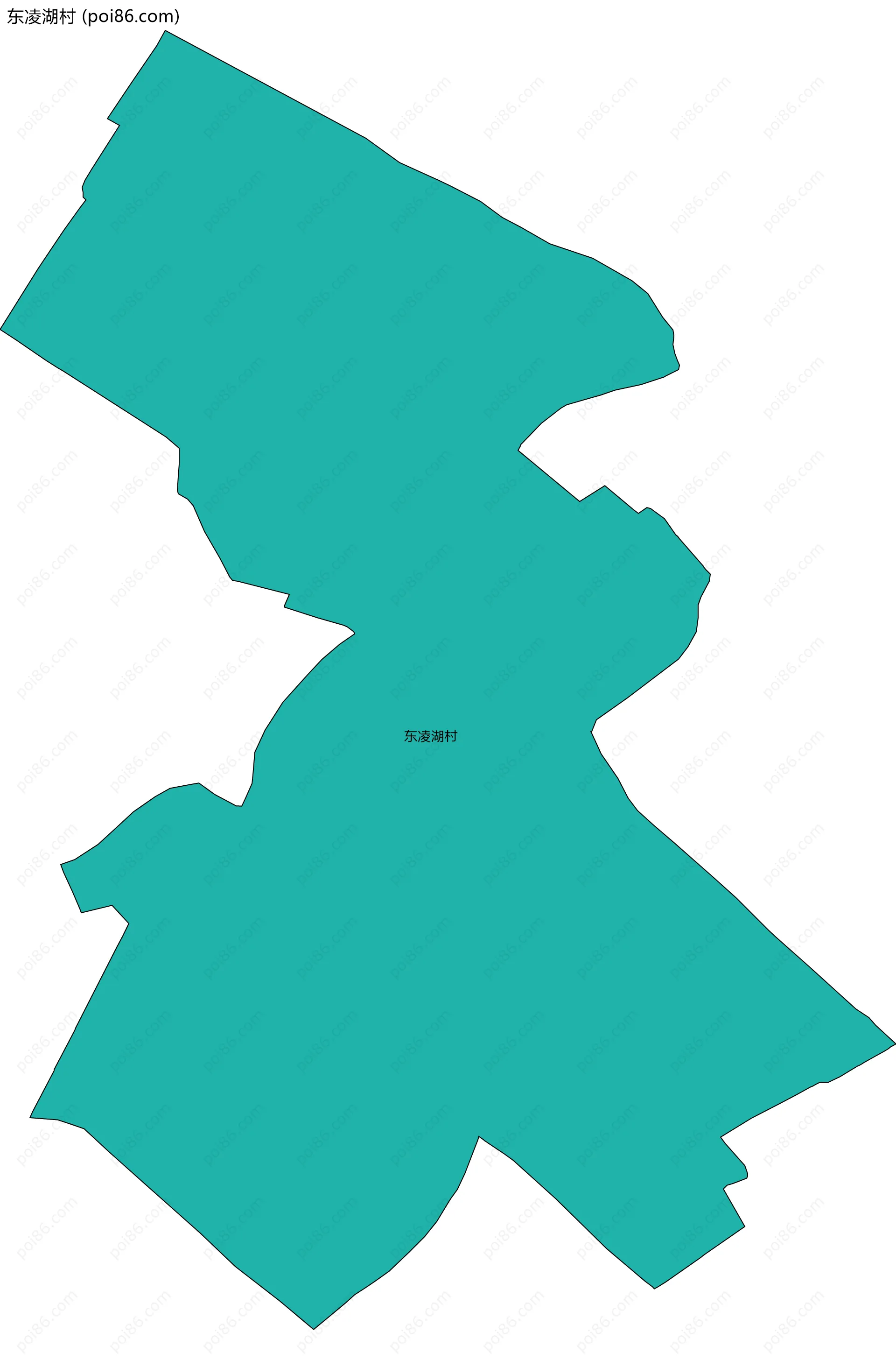 东凌湖村边界地图