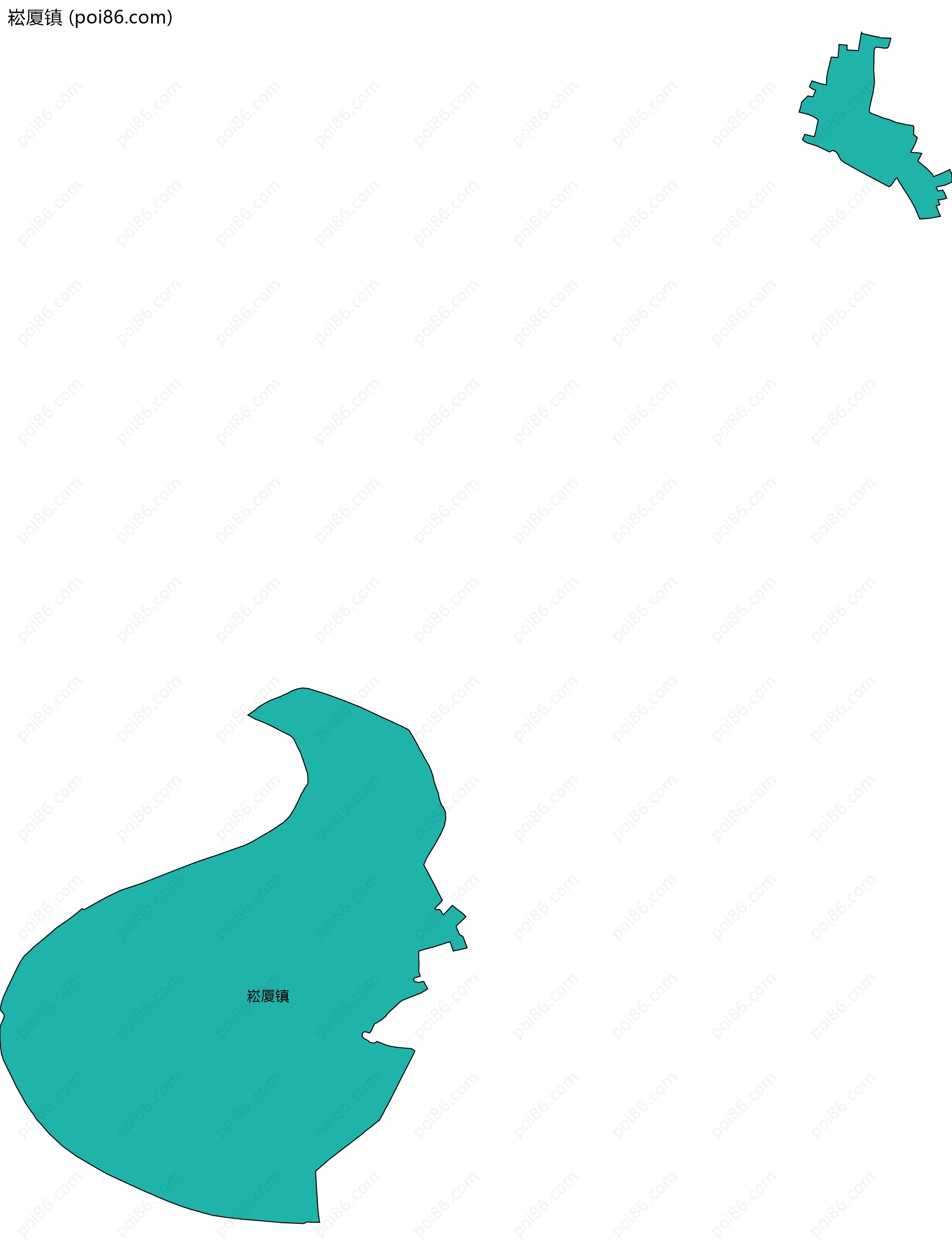 崧厦镇边界地图