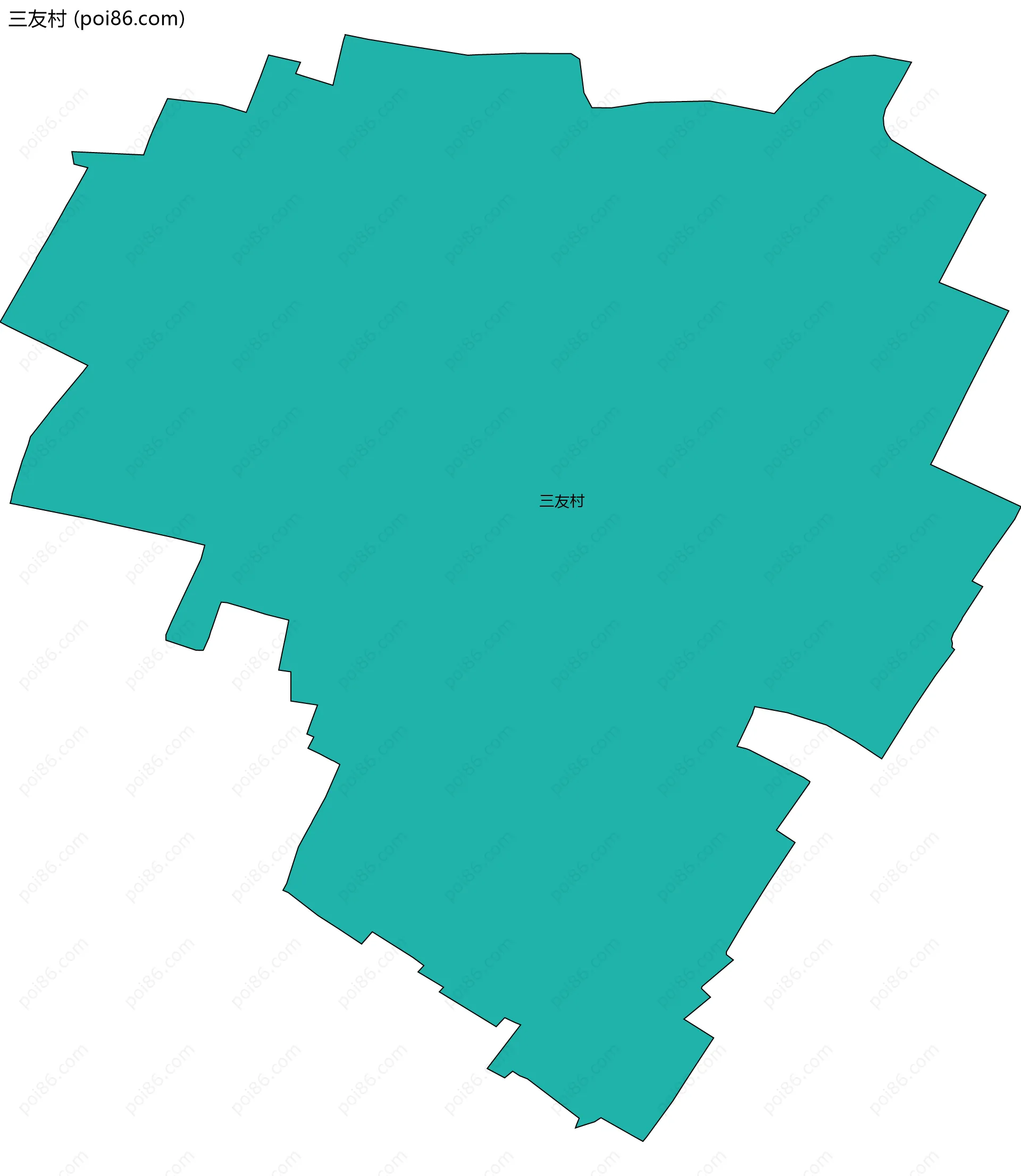 三友村边界地图